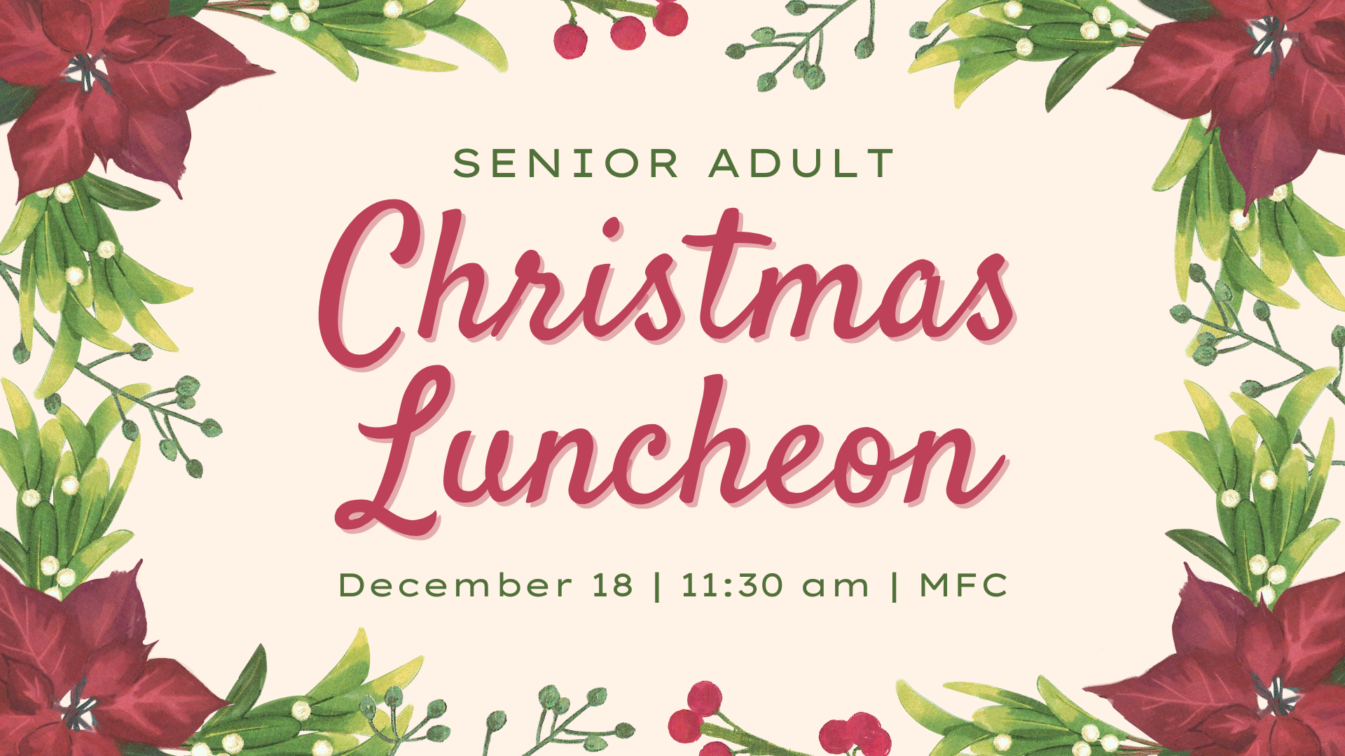 Senior Adult Christmas Luncheon