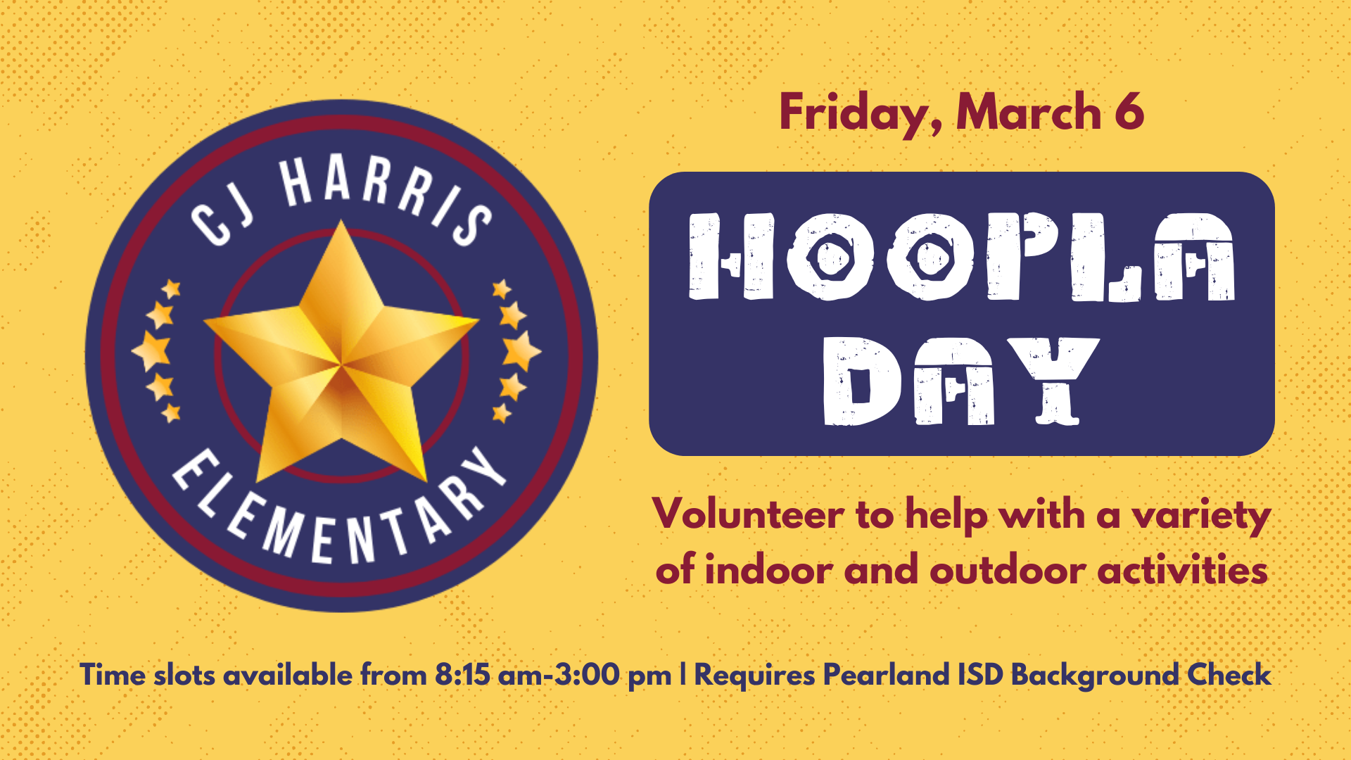 Hoopla Day at CJ Harris Elementary