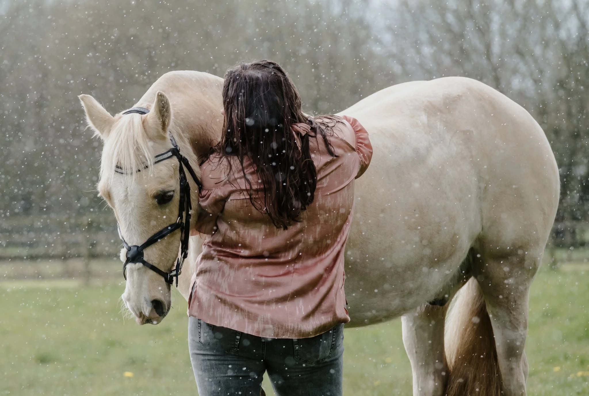 When the Rain Arrived: An Equine Photoshoot with Amy &amp; Harley in Derbyshire
