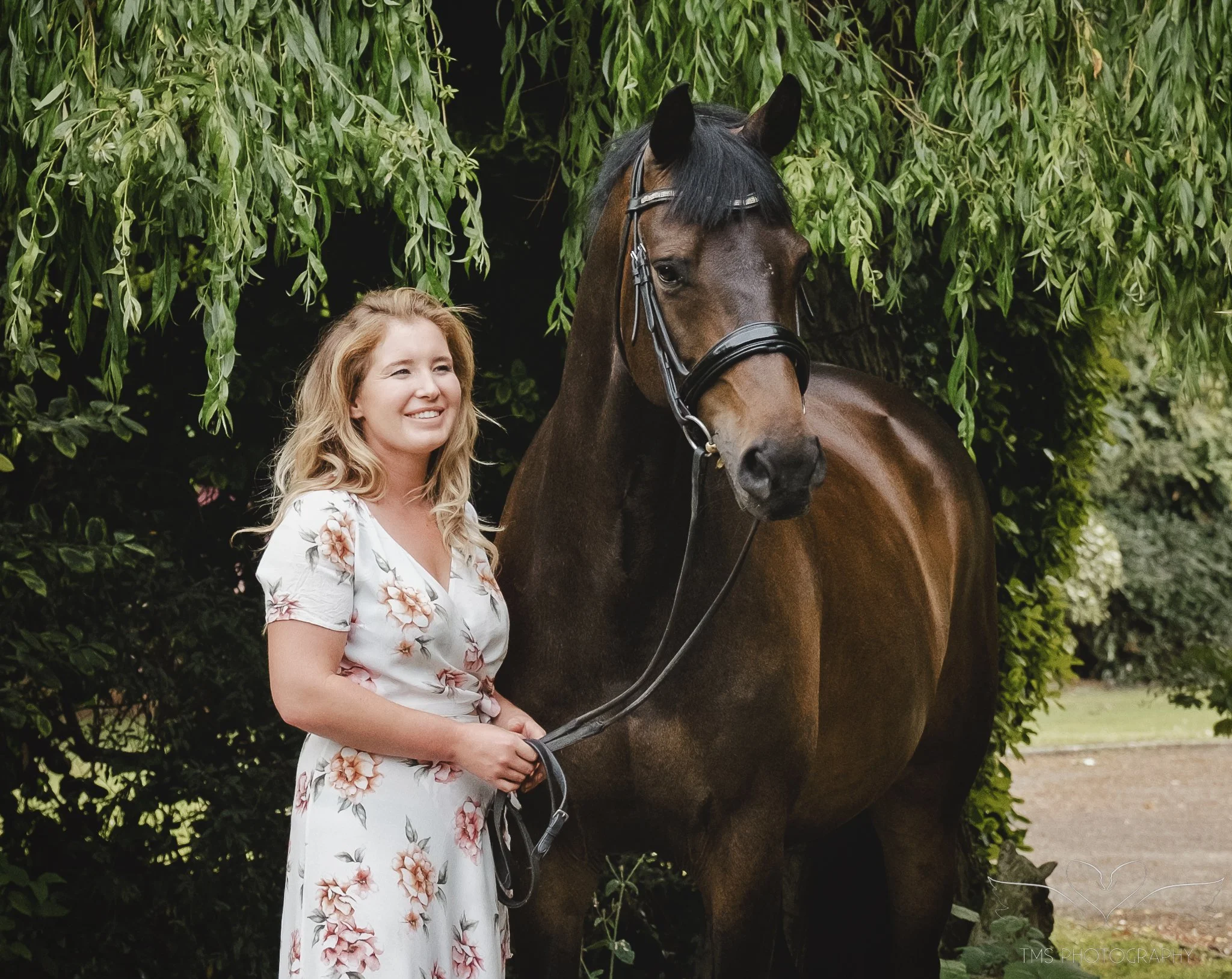 Horse and rider portrait at a Derbyshire livery yard