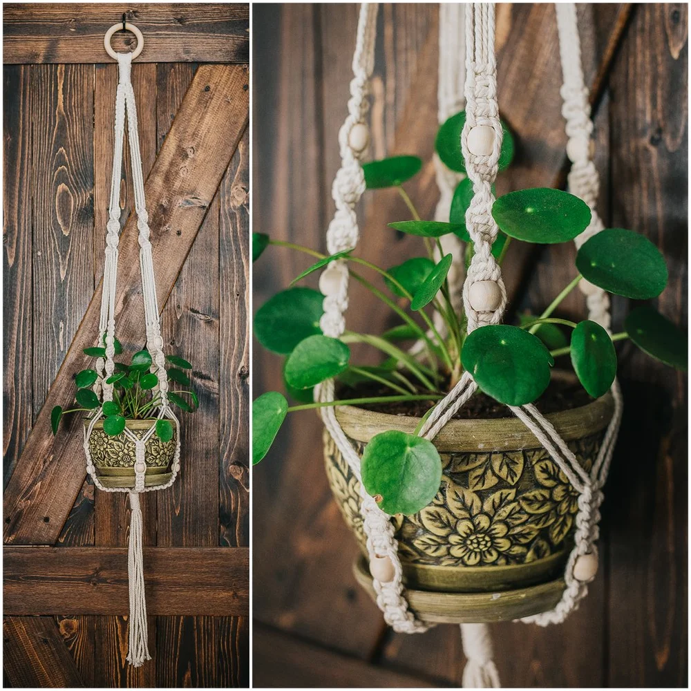 Hanger Metal Ring Macrame Rope Macrame Plant Hanger Ring