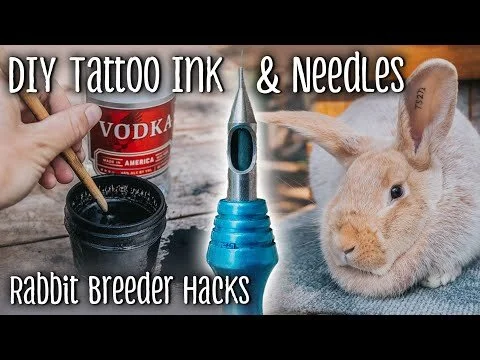 Make your own Rabbit Tattoo Ink & Needles | DIY Rabbit Breeder Hacks (Copy)