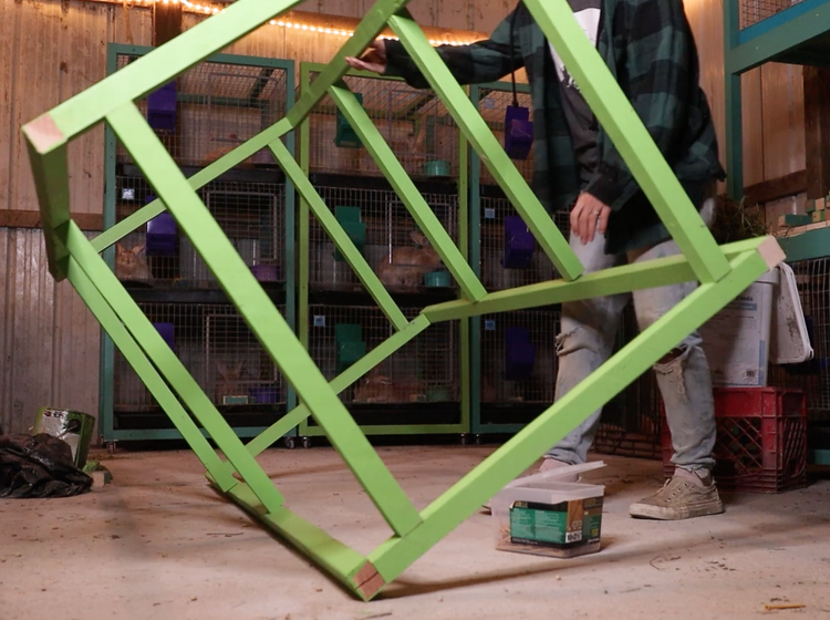 Creating Triple-Stacked Cage Frames for the Rabbitry — Teal Stone Homestead