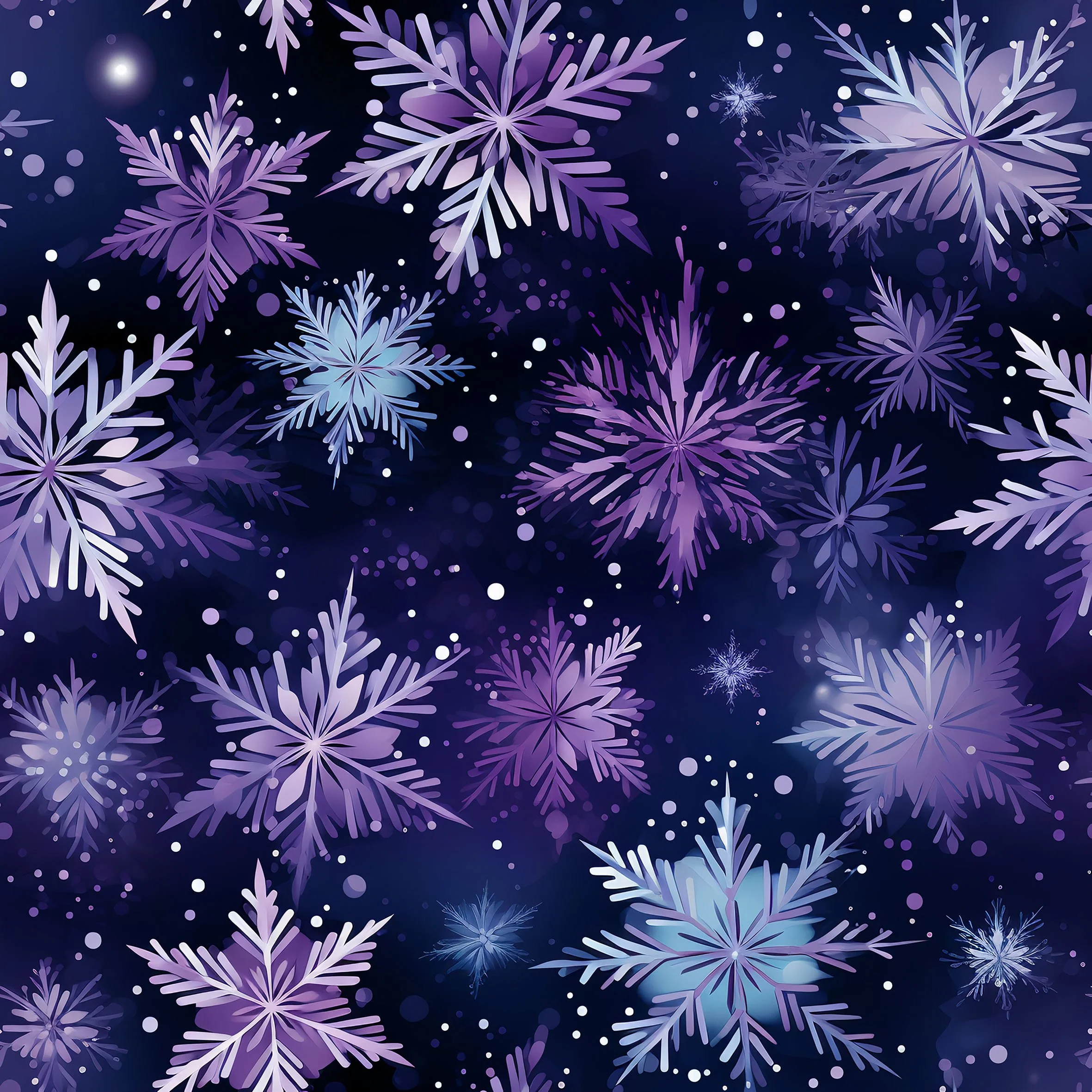 Snowflakes, Purple