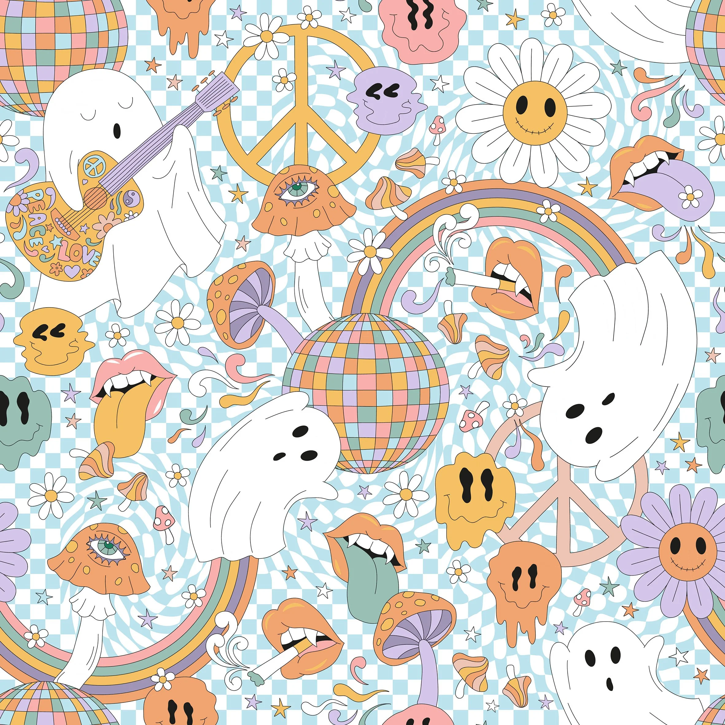 Retro Ghosts - Brushed Back French Terry