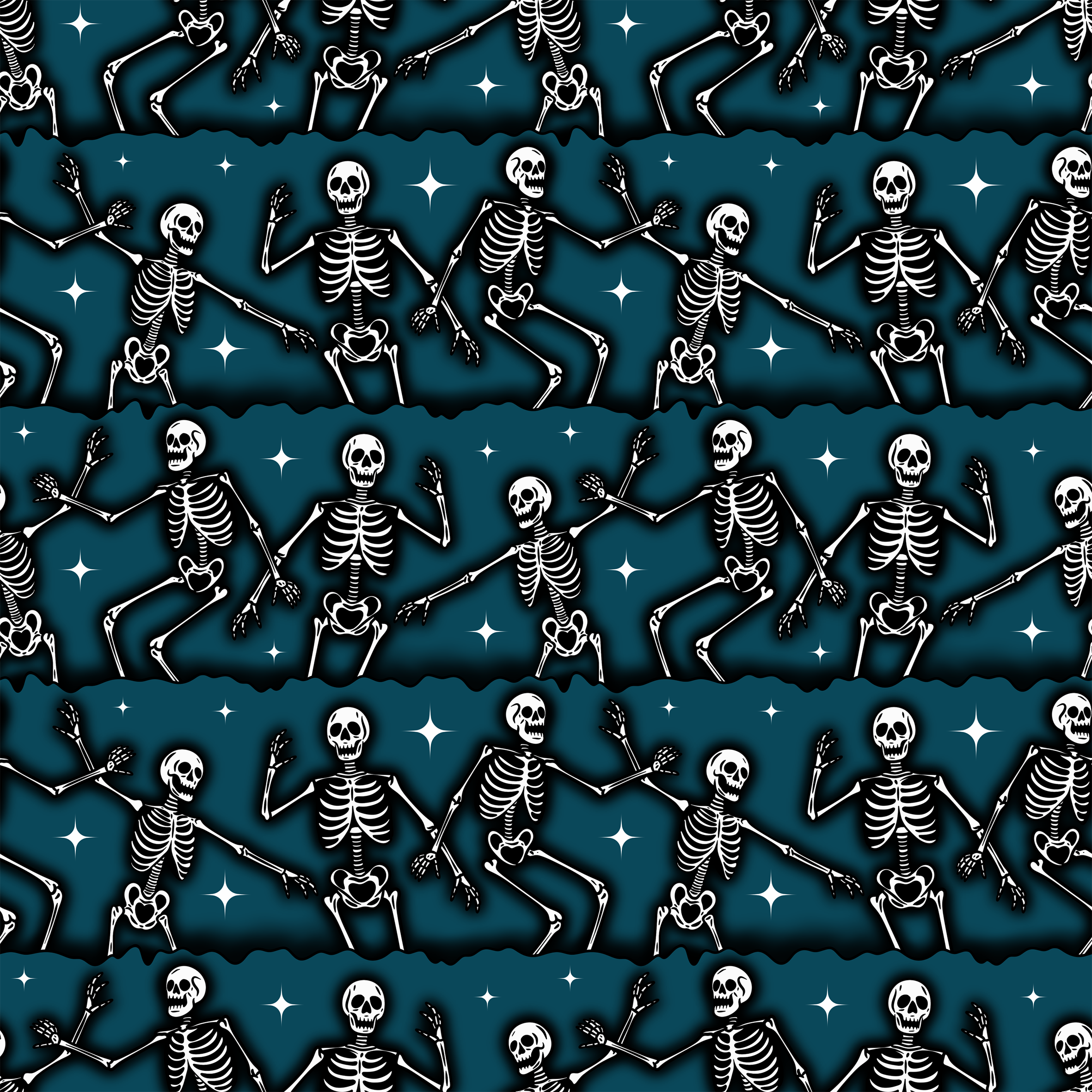 Skeletons, Teal - Preorder due 7/9