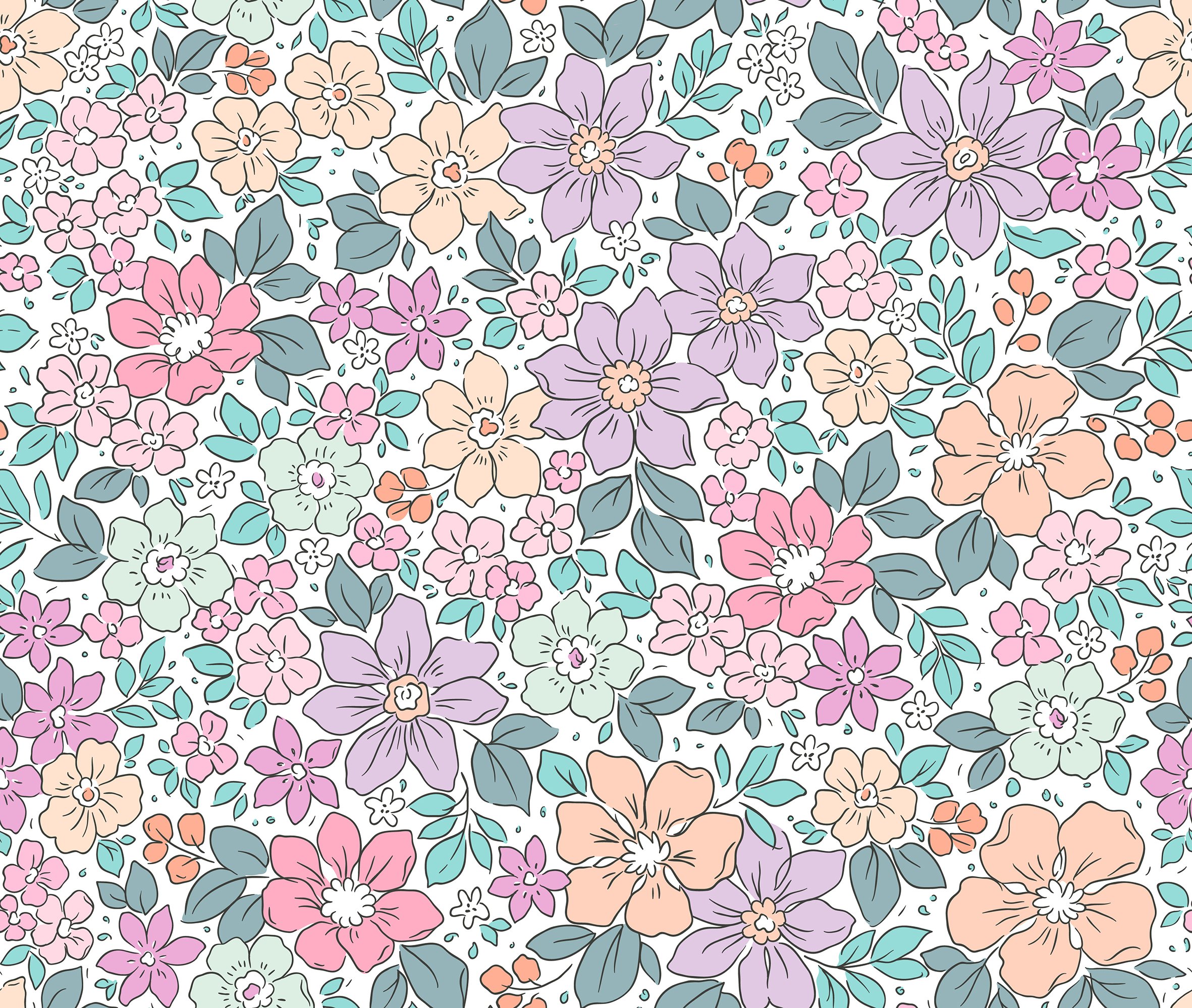 Pastel Florals - Viscose