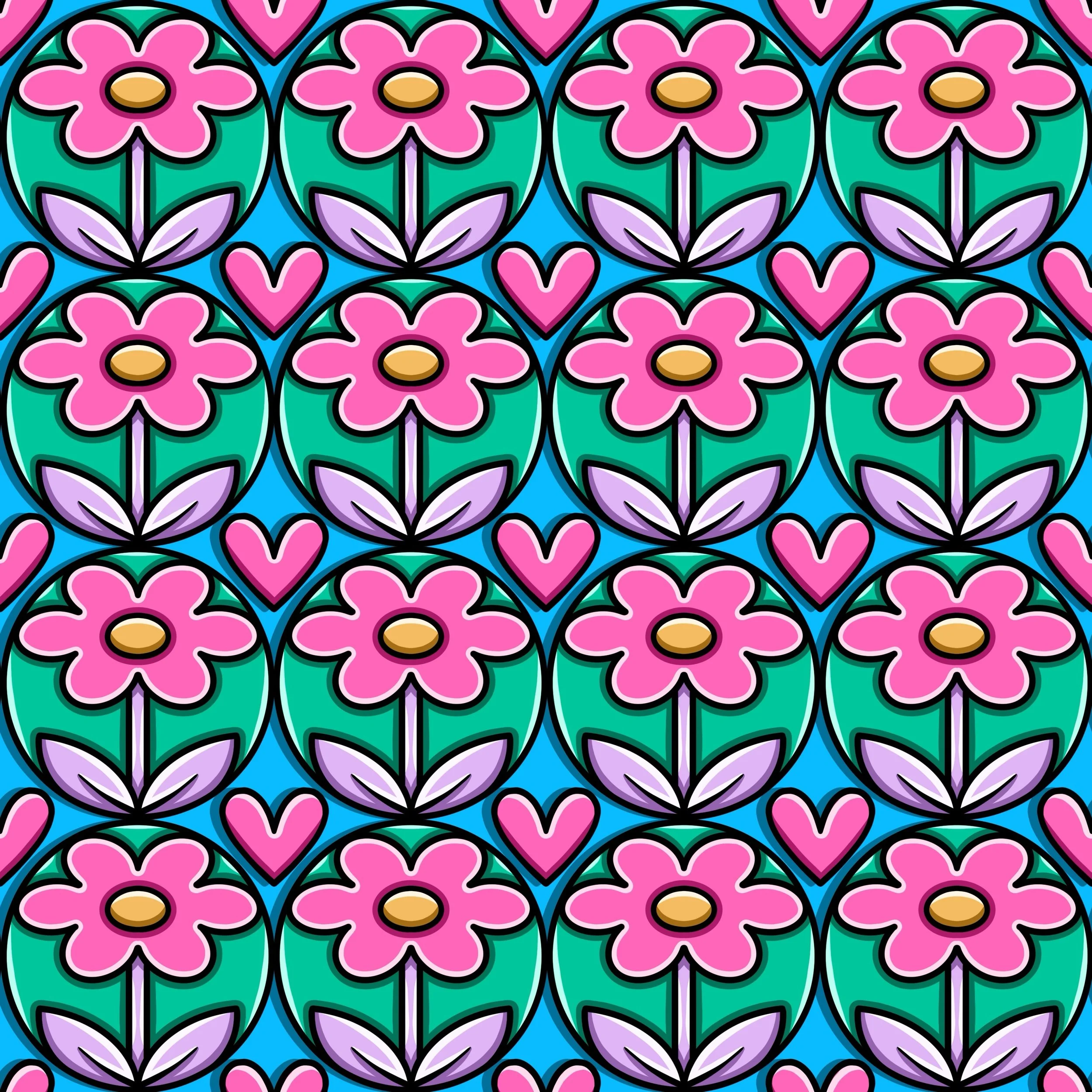 Pink Florals - 75cm bolt end