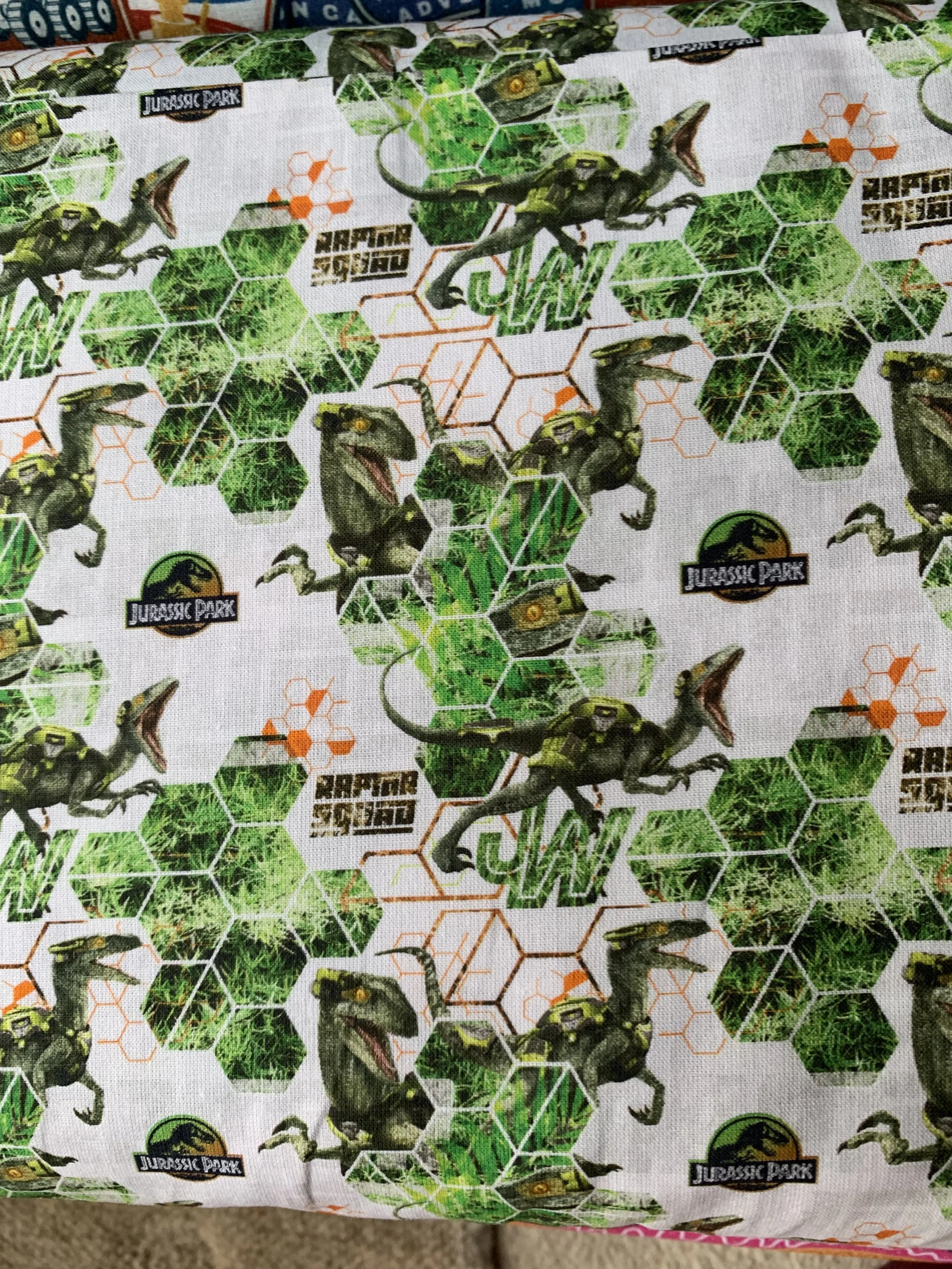 Jurassic Raptor Licensed Woven Cotton
