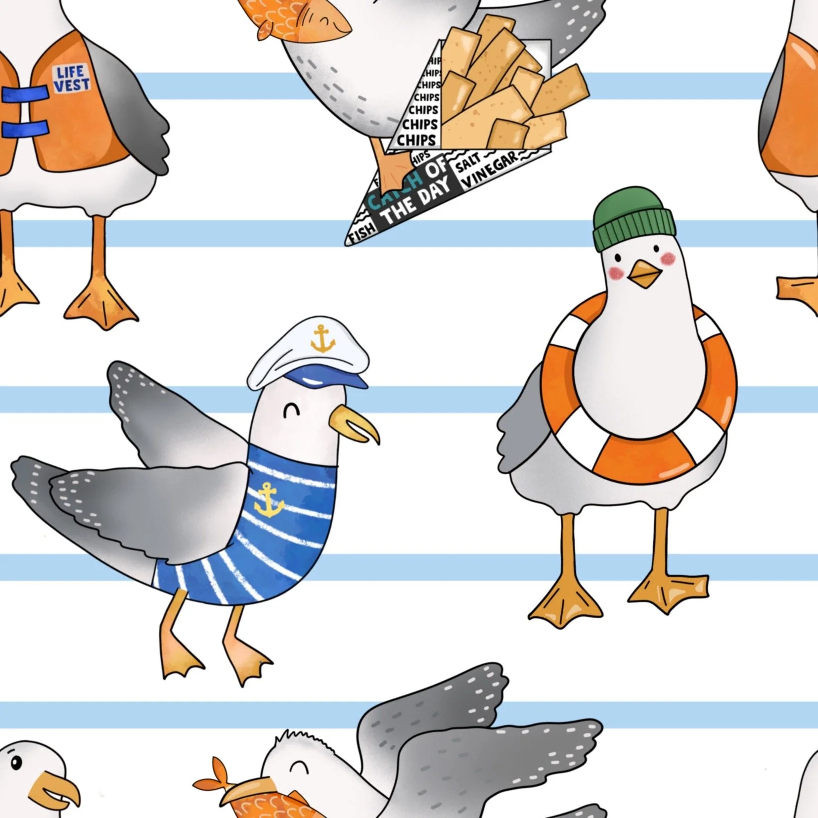 Working Seagulls