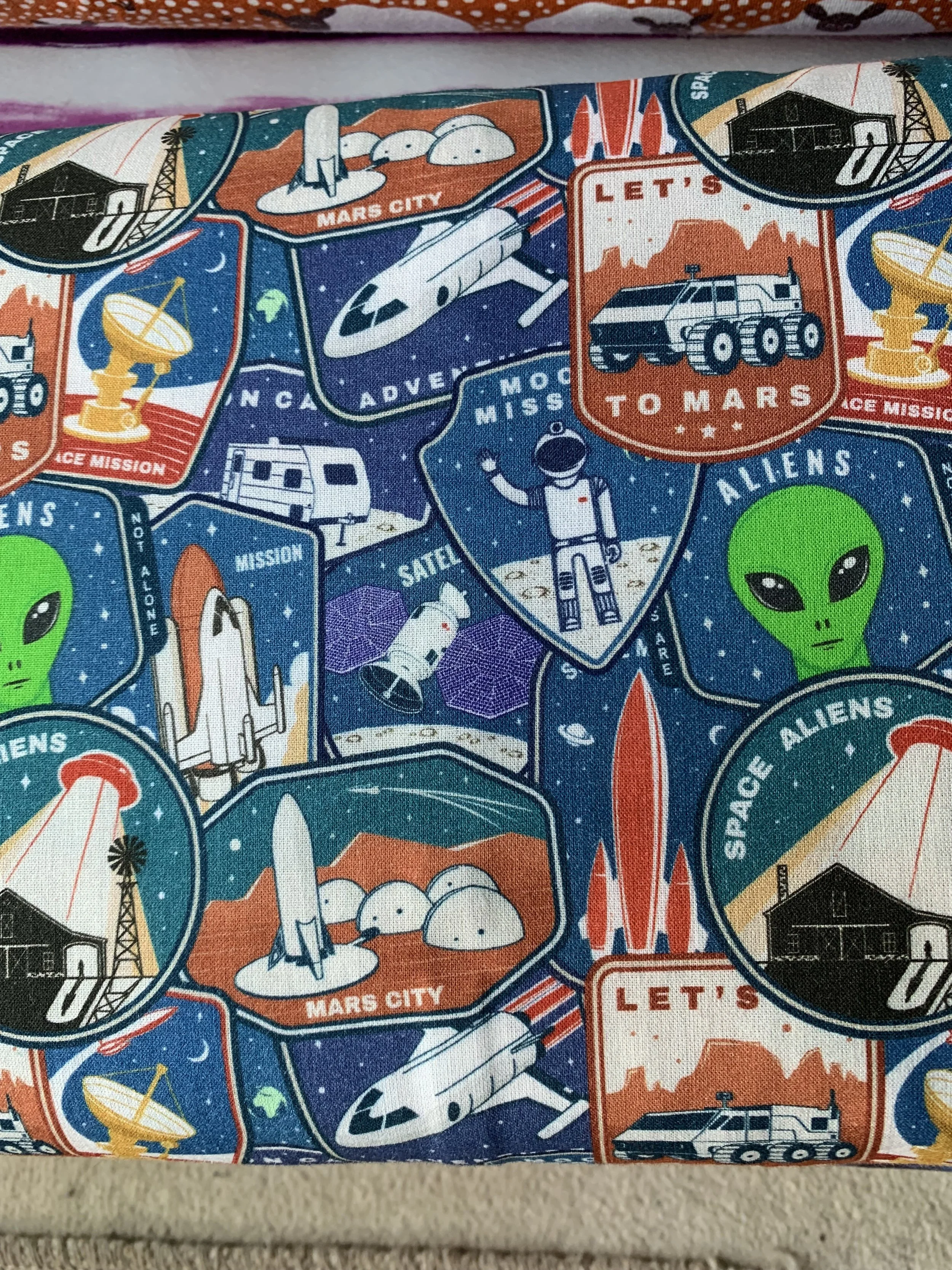 Space Badges - Woven Cotton