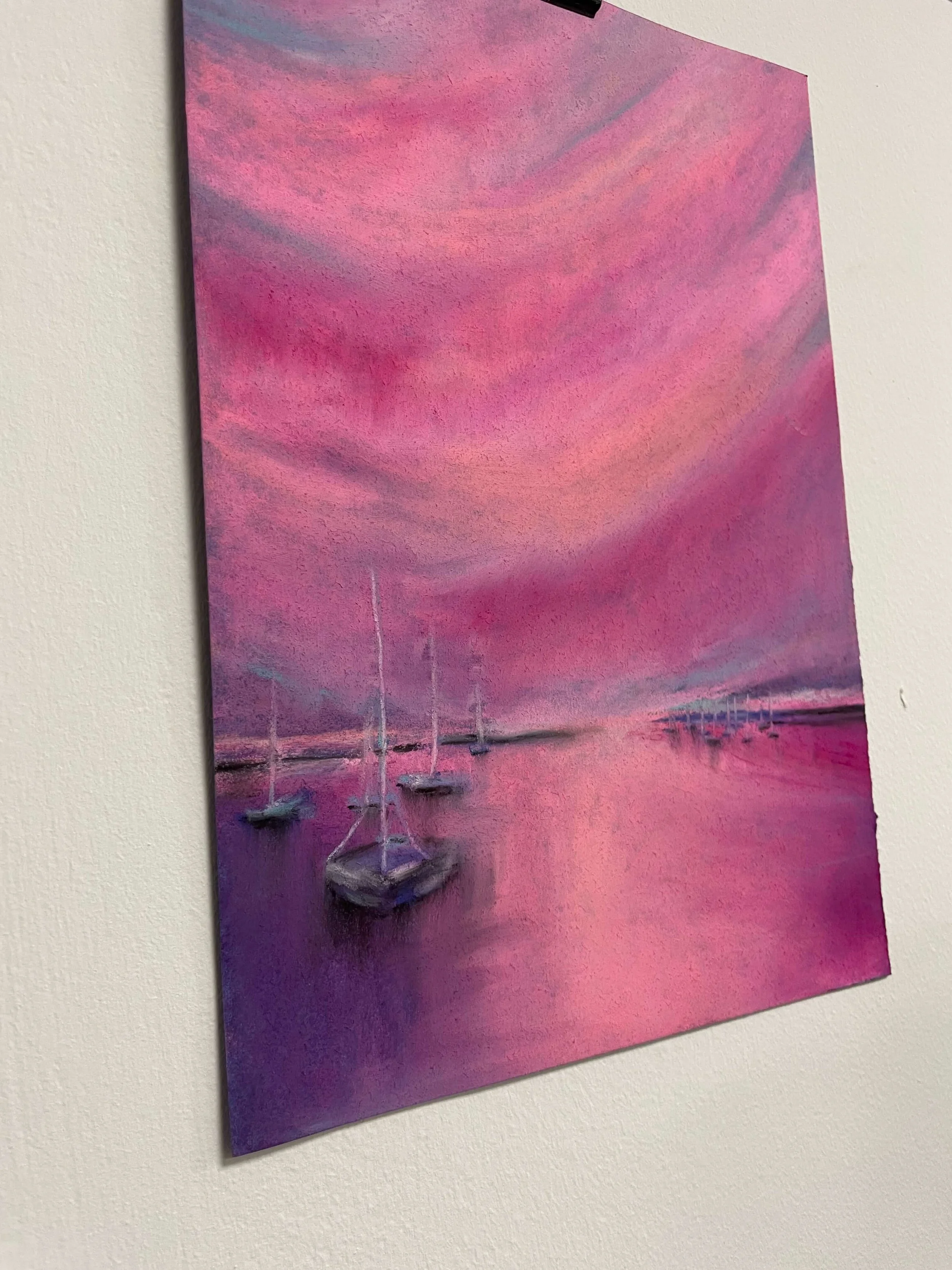 chalk pastel challenge 3 pink sky landscape kayleigh mccallum 2.jpeg