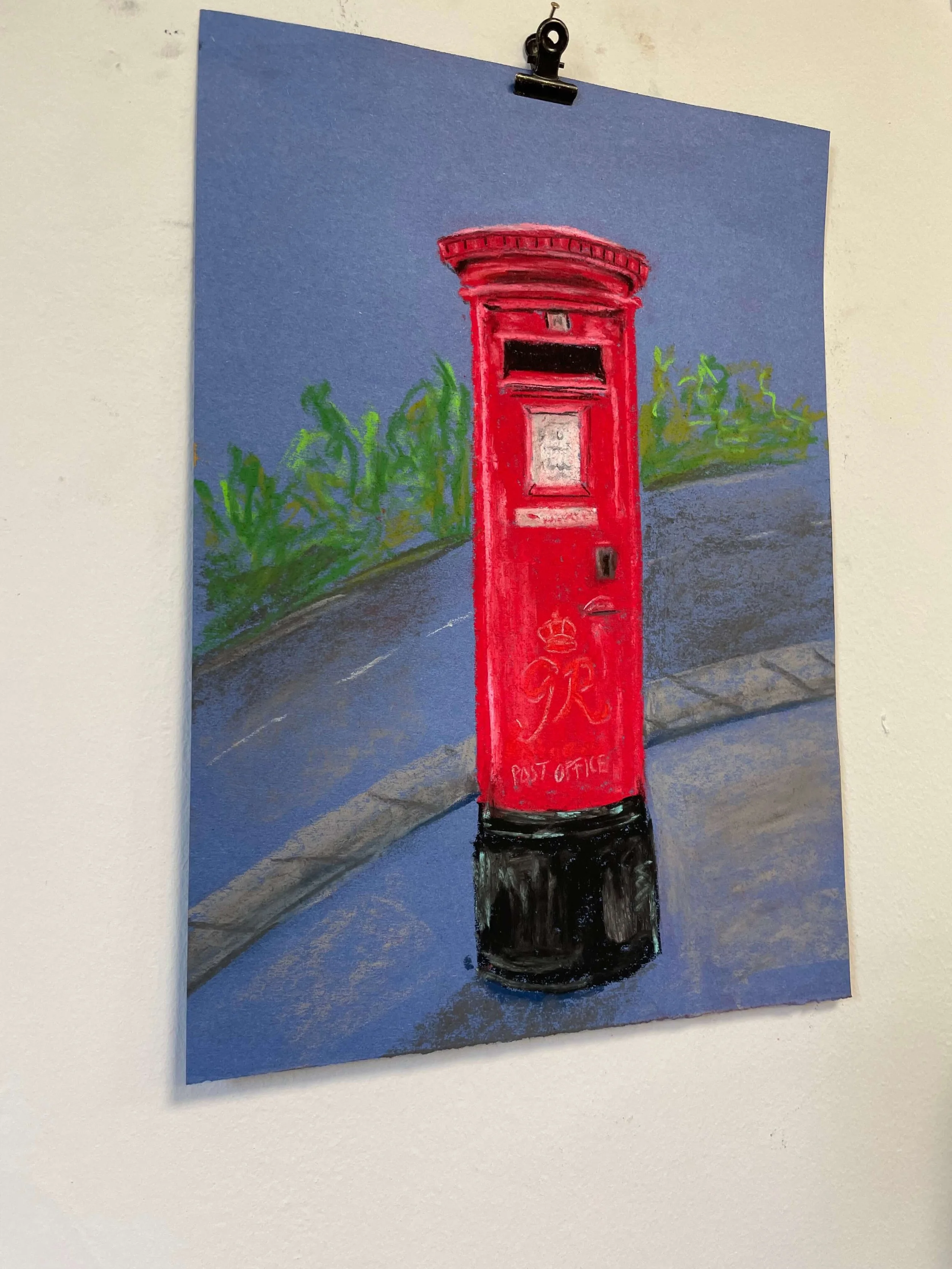 chalk pastel challenge 46 postbox kayleigh mccallum 2.jpeg