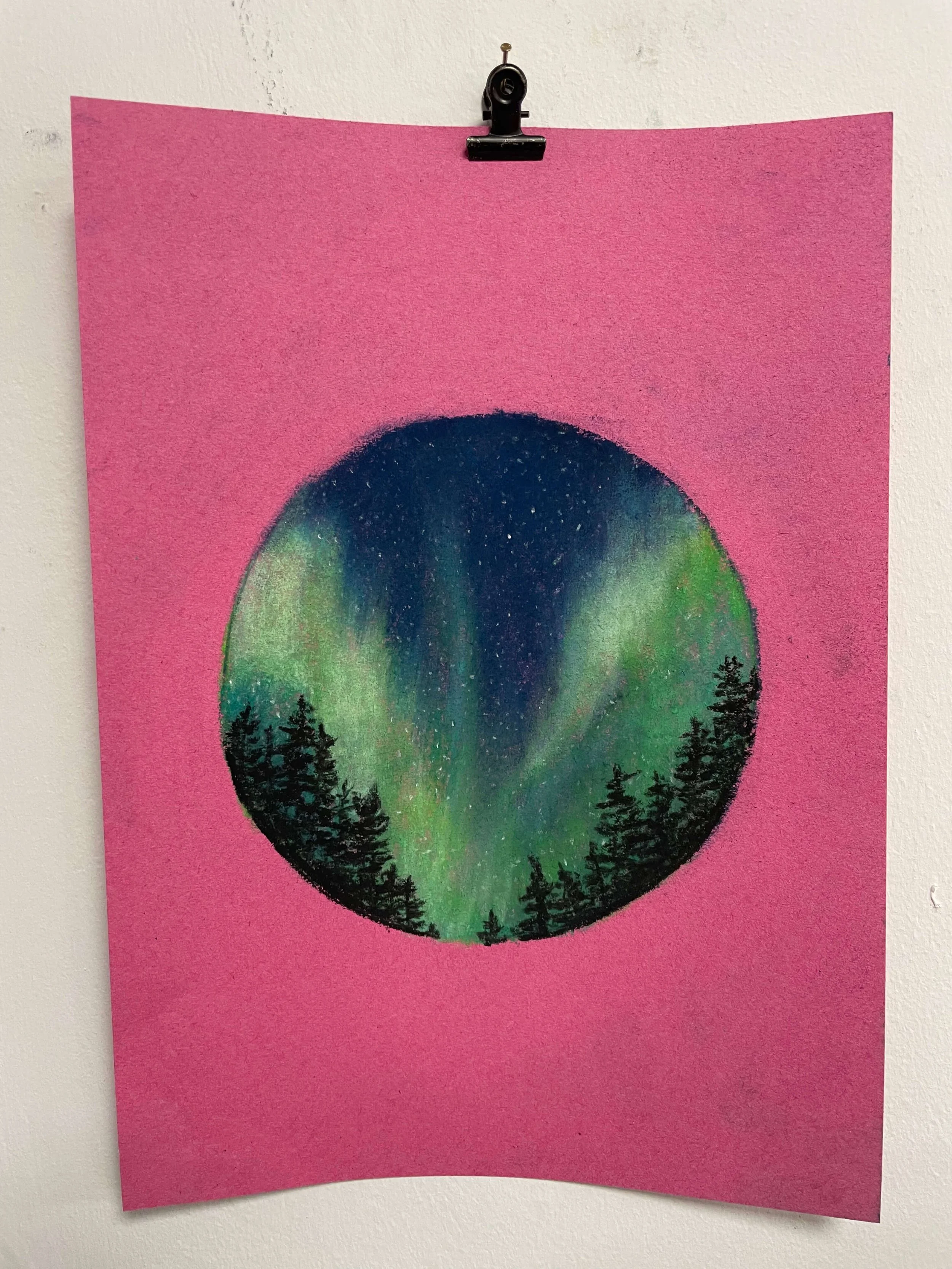 chalk pastel challenge 37 northern lights kayleigh mccallum 1.jpg