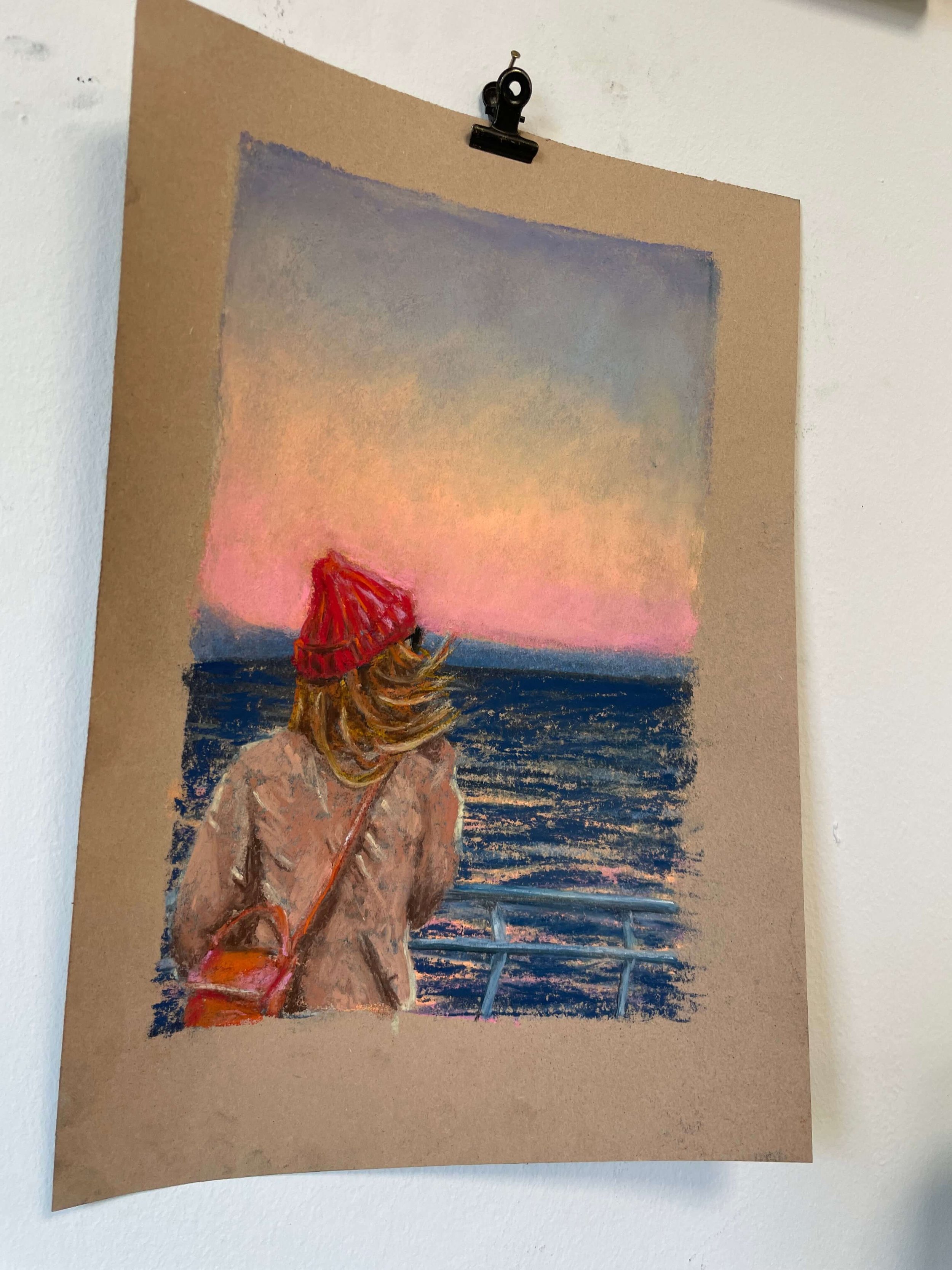 chalk pastel challenge 43 sunset boat kayleigh mccallum 3.jpeg