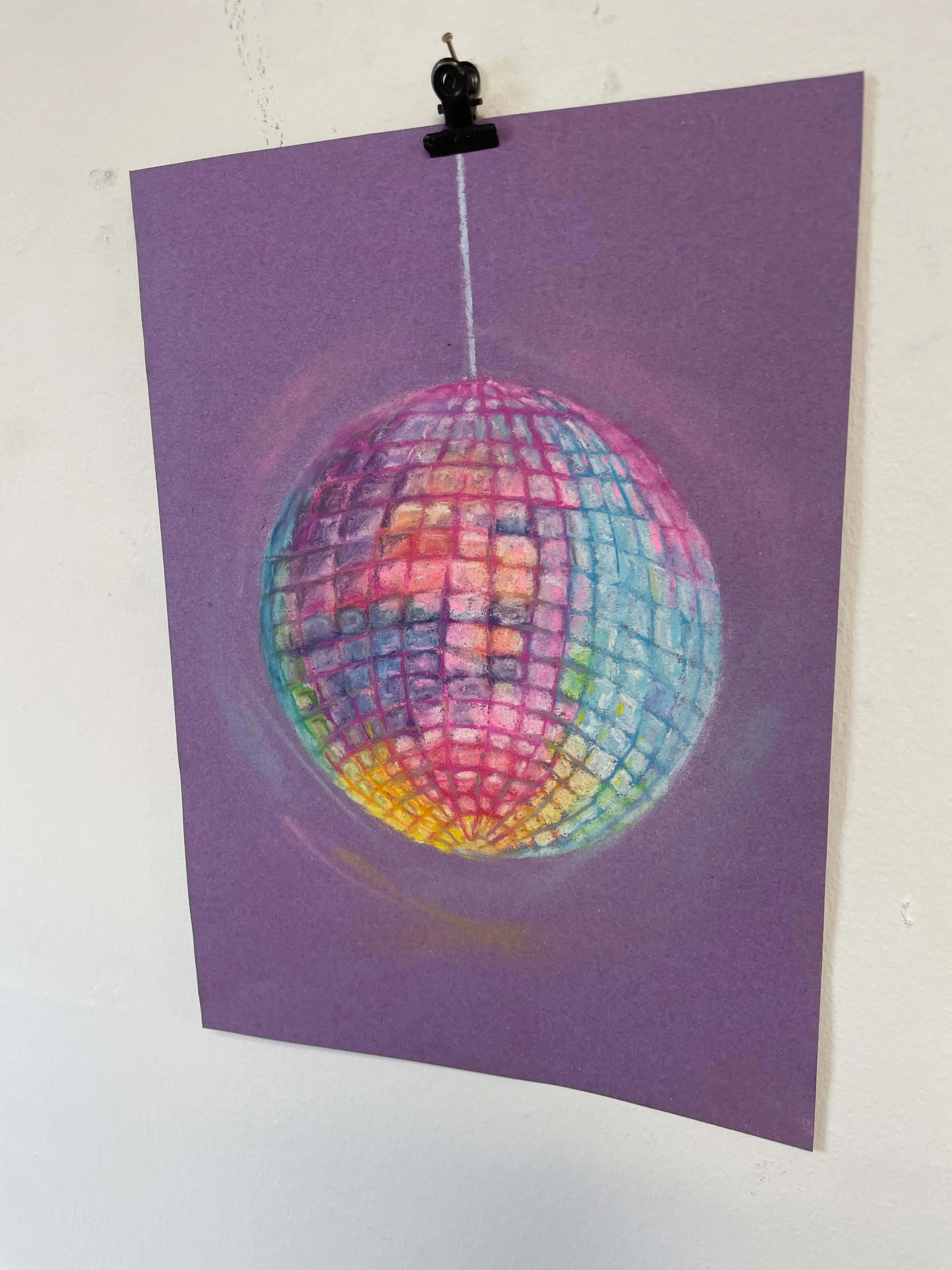 chalk pastel challenge 24 discoball kayleigh mccallum 2.jpeg