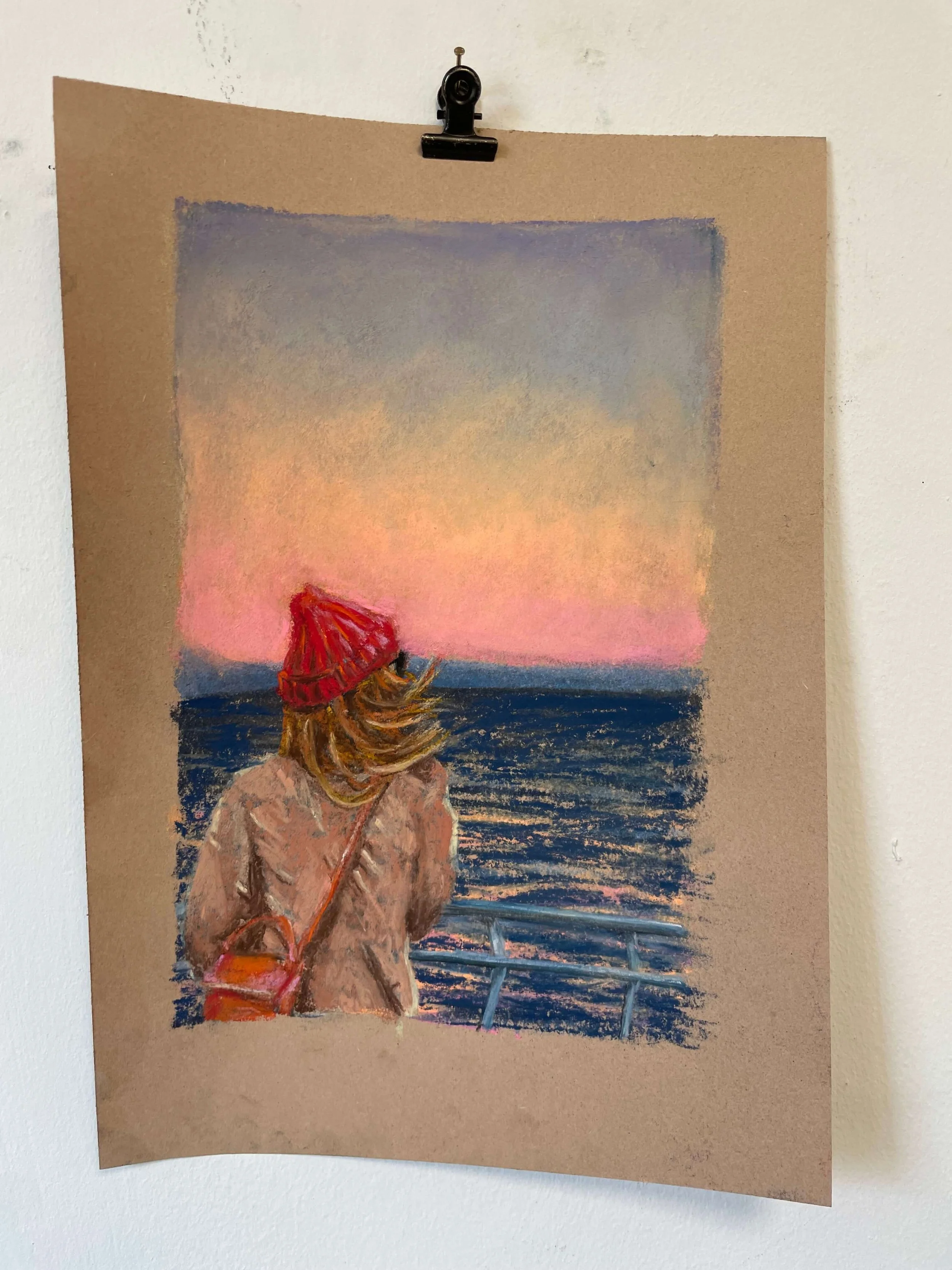 chalk pastel challenge 43 sunset boat kayleigh mccallum 1.jpeg