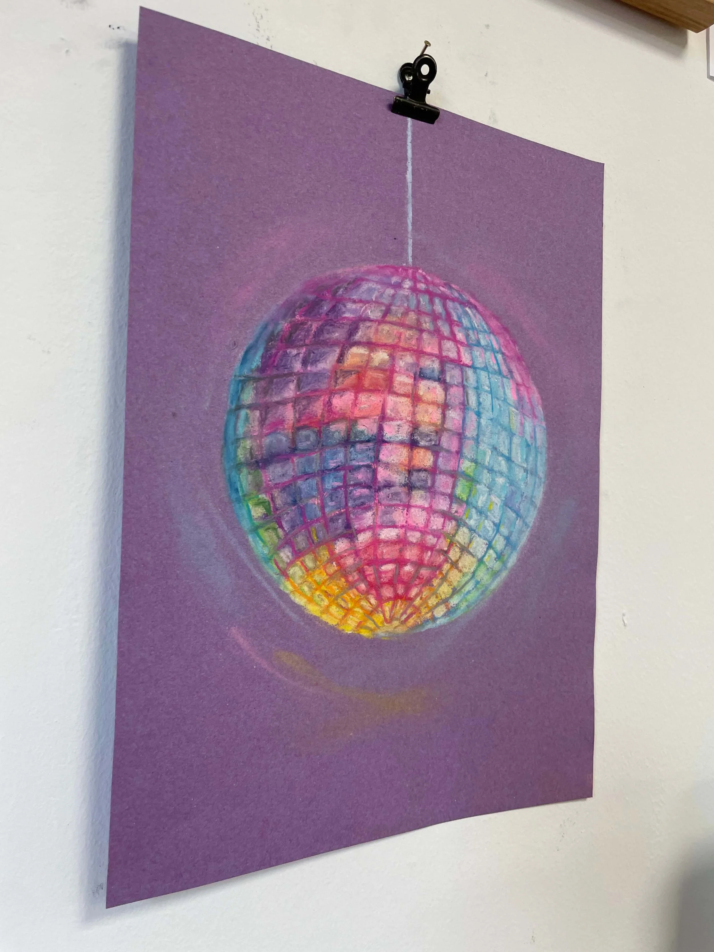 chalk pastel challenge 24 discoball kayleigh mccallum 3.jpeg