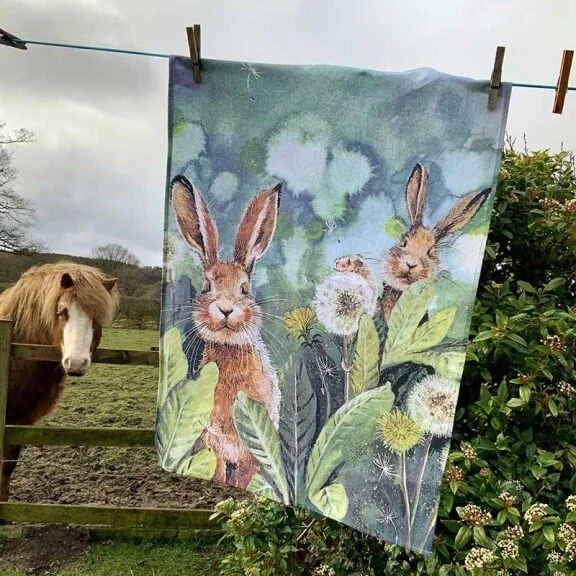 Alex Clark Tea Towel - Little Rabbits - 100% Cotton