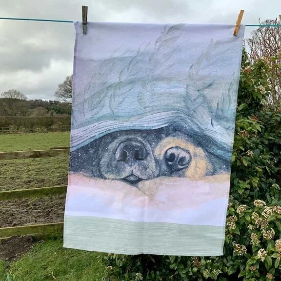 Alex Clark Tea Towel - Snouts Dog - 100% Cotton