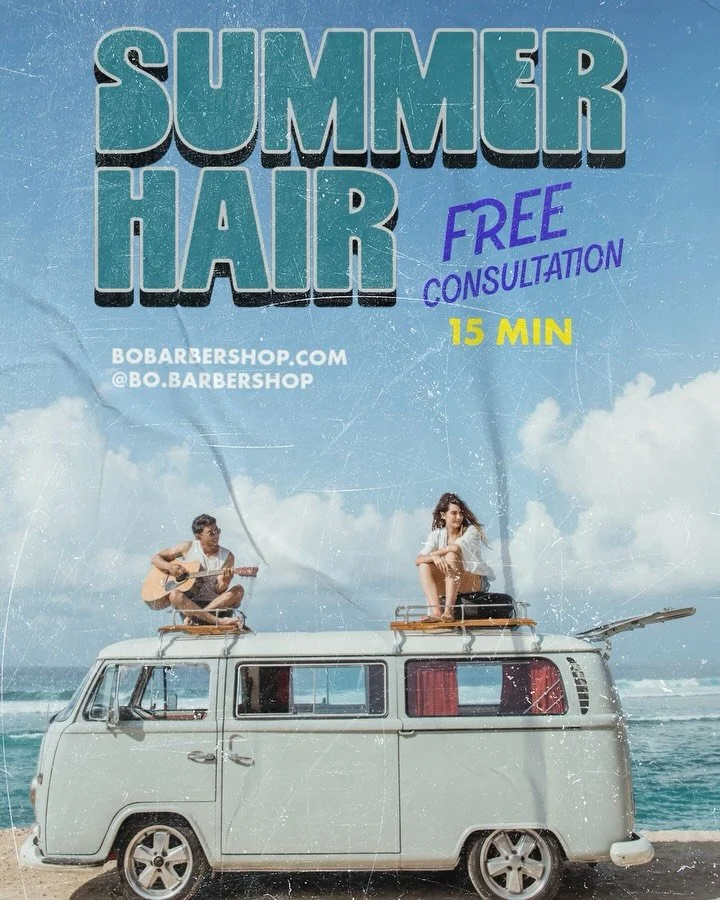 Humidity is back. ☀️ 🏖️ 

Before your hair starts negotiating with the weather, book a complimentary 15-minute consultation with one of the barbers at B&ocirc;. 💈 🚐 

Meet the rock stars of B&ocirc;, pick their brains, steal a few tips, and leave 