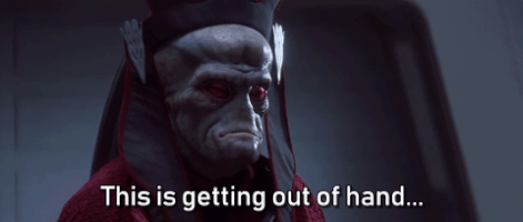 (When it comes to Sith lords in the Star Wars universe, nope.)