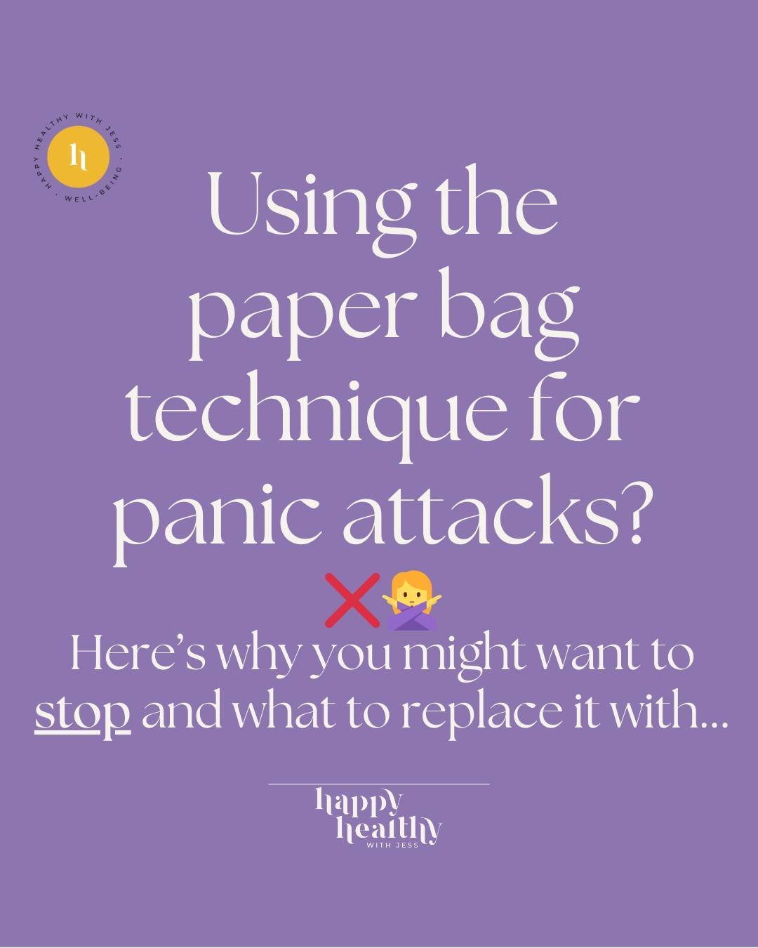 Struggling with panic attacks? Let's talk solutions 🌿⁠
⁠
Swipe through this carousel to uncover a safer alternative to the paper bag method during a panic attack. You might be familiar with the concept of hyperventilating&mdash;breathing hard and fa