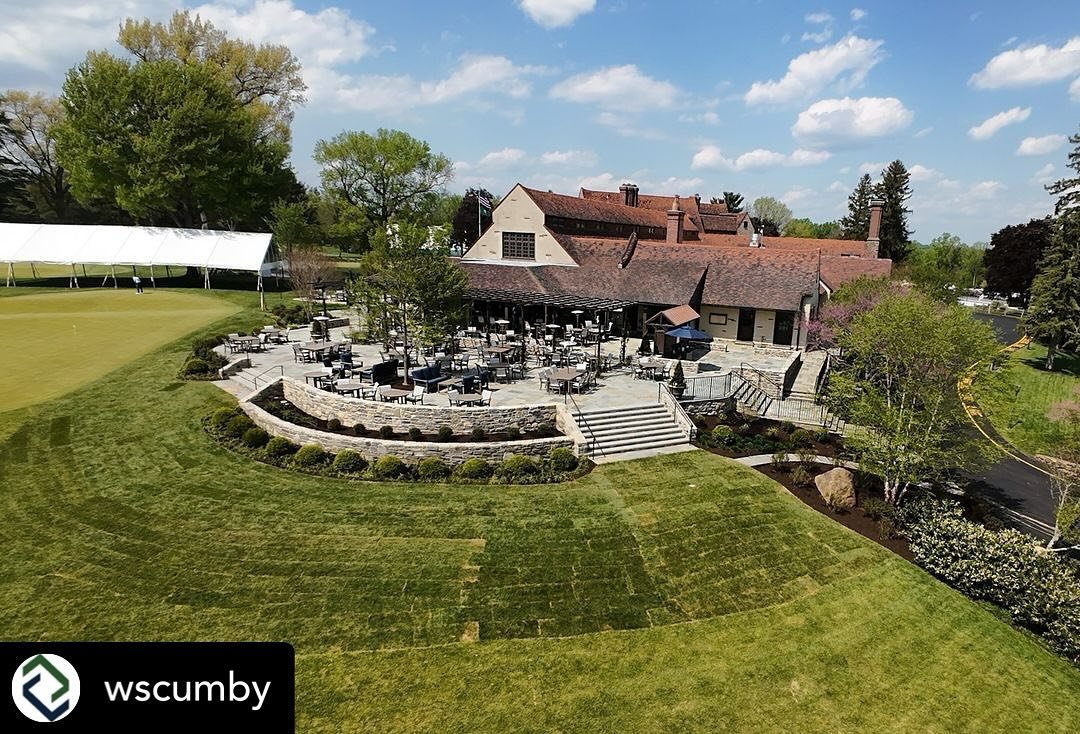 #repost @aroniminkgolfclub new Golf Patio is glowing post renovation! Cheers to summer! ⛳️😎 &bull; @wscumby W.S. Cumby is excited to share the recently completed Patio renovation at @aroniminkgolfclub in Newtown Square, Pennsylvania! The new patio c