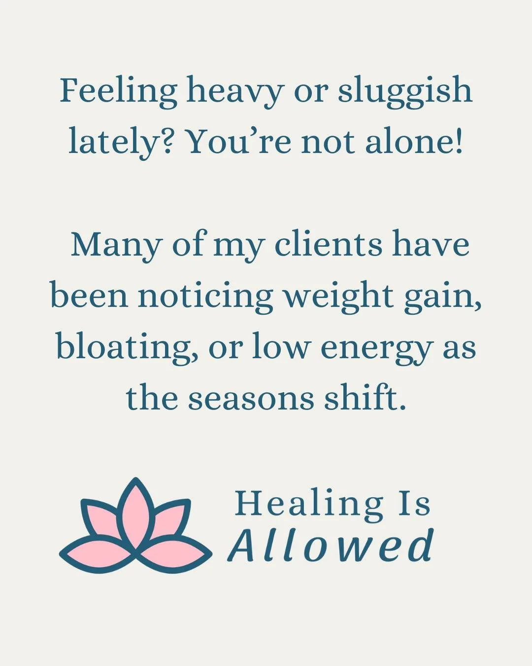🌿 Feeling heavier this time of year? You&rsquo;re not alone. Lately, so many clients have shared that they feel sluggish, weighed down, or just stuck in winter&rsquo;s embrace.

This is completely natural. ❄️ Winter is a time of nourishment and rest