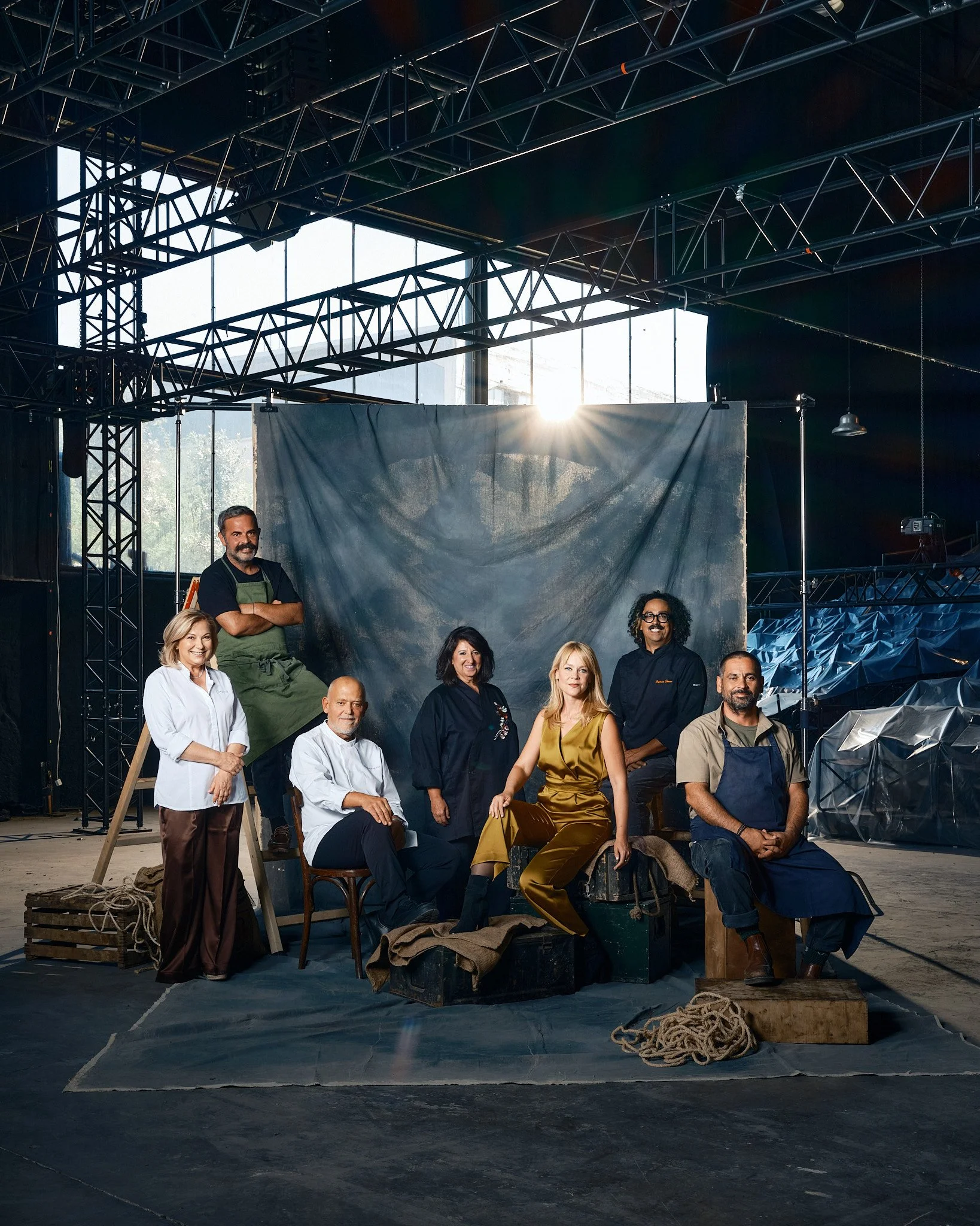 Group portrait of Greek chefs in preparation for Gastronomos awards 2026, commissioned for the cover of K magazine