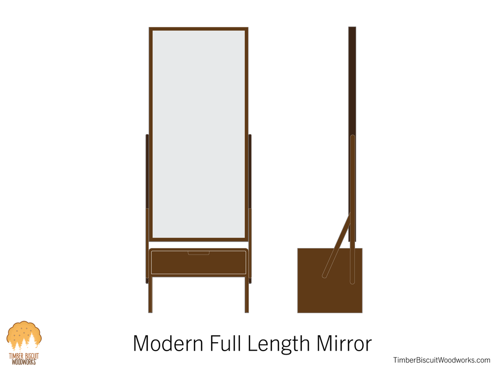 Building a Modern Full Length Mirror and Stand — Timber Biscuit Woodworks