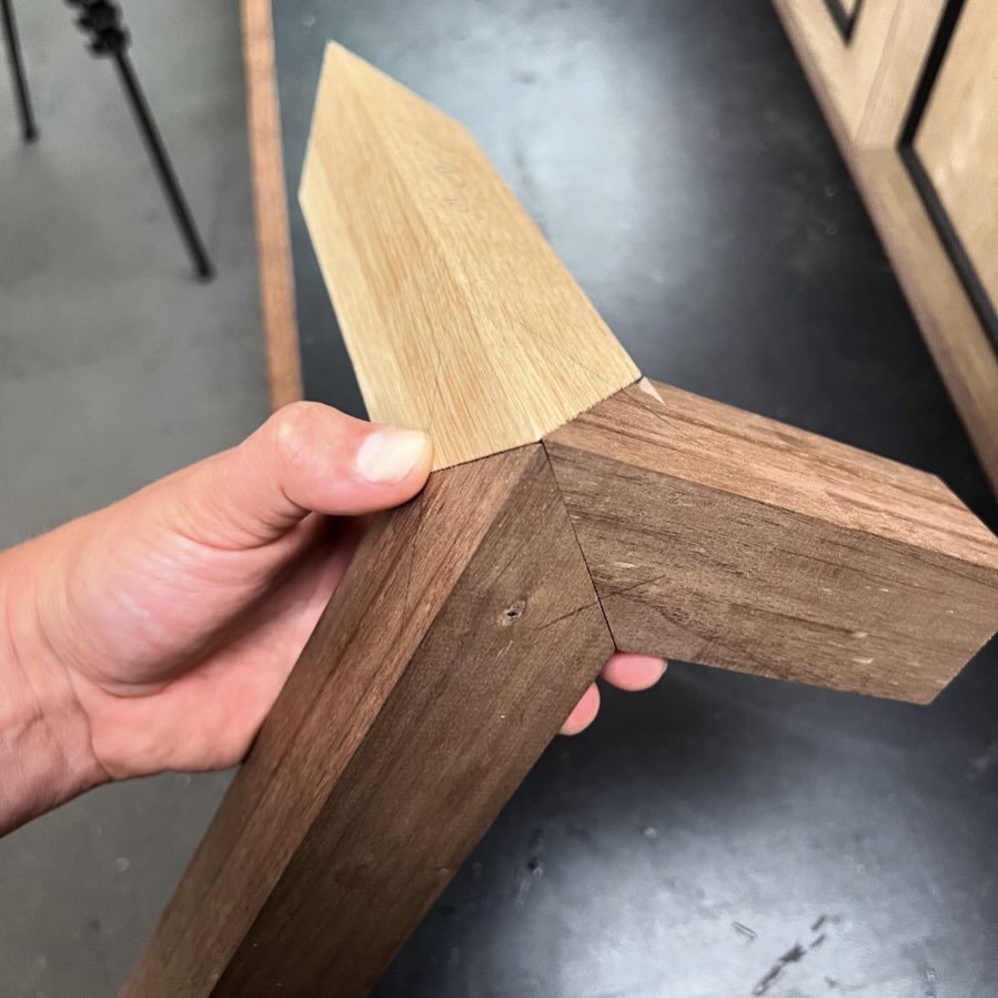 This joint is called a three way miter. It&rsquo;s one of those joints that I have always wanted to include in a project, but haven&rsquo;t had the opportunity to use. That is, until now. Without giving too much away, this joint will be a big part of