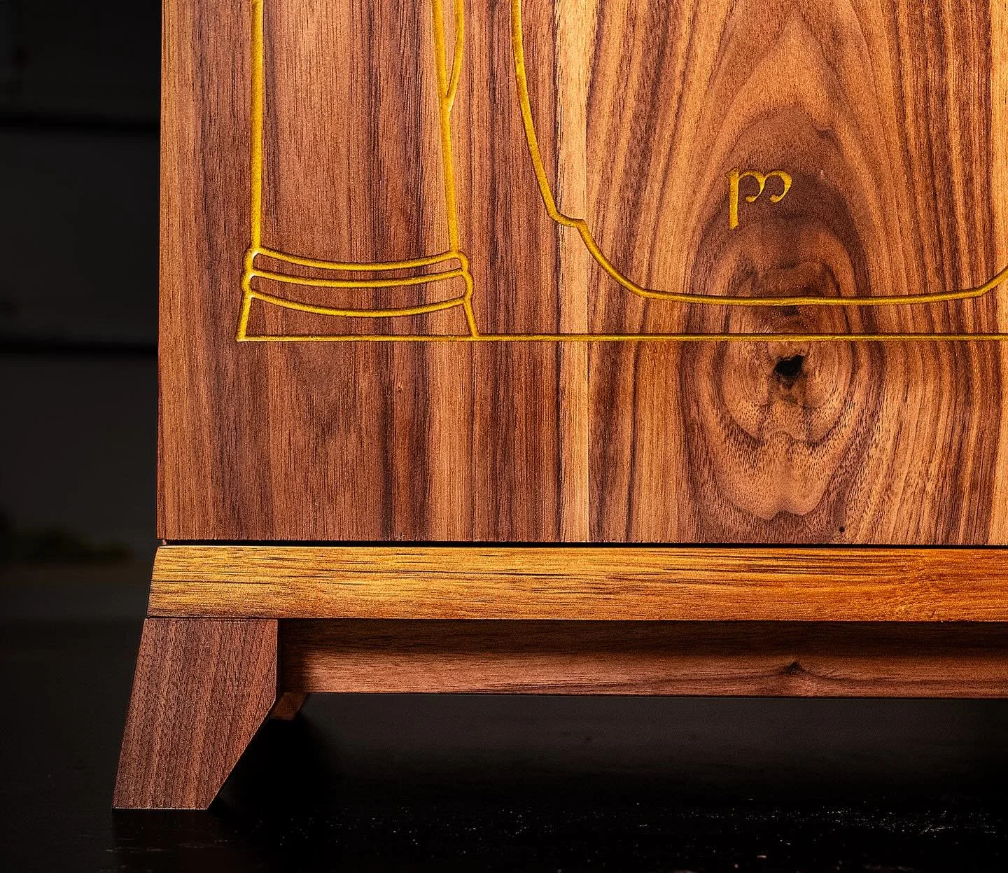 (link in bio) New video now live!
After watching Lord of the Rings with my son for the first time I knew I had to build something inspired by it. This cabinet pulls from the Doors of Durin with a walnut case, a CNC carved design, and a gold epoxy inl