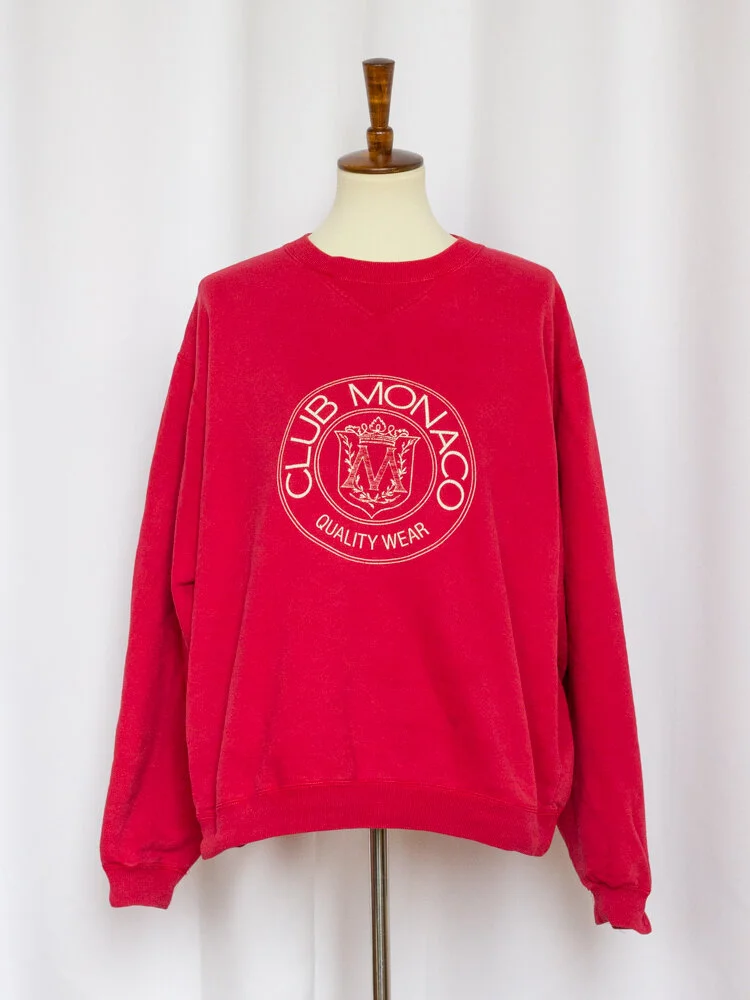 Vintage Club Monaco Heritage Crest Sweatshirt / medium —Shapes and Feelings  Winnipeg Consignment