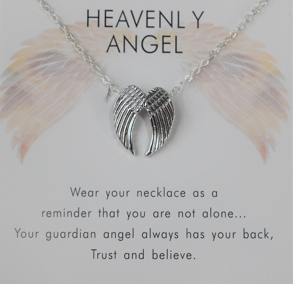 Heavenly Angel, Guardian Angel Wings Necklace — Totally Catholic Fundraising
