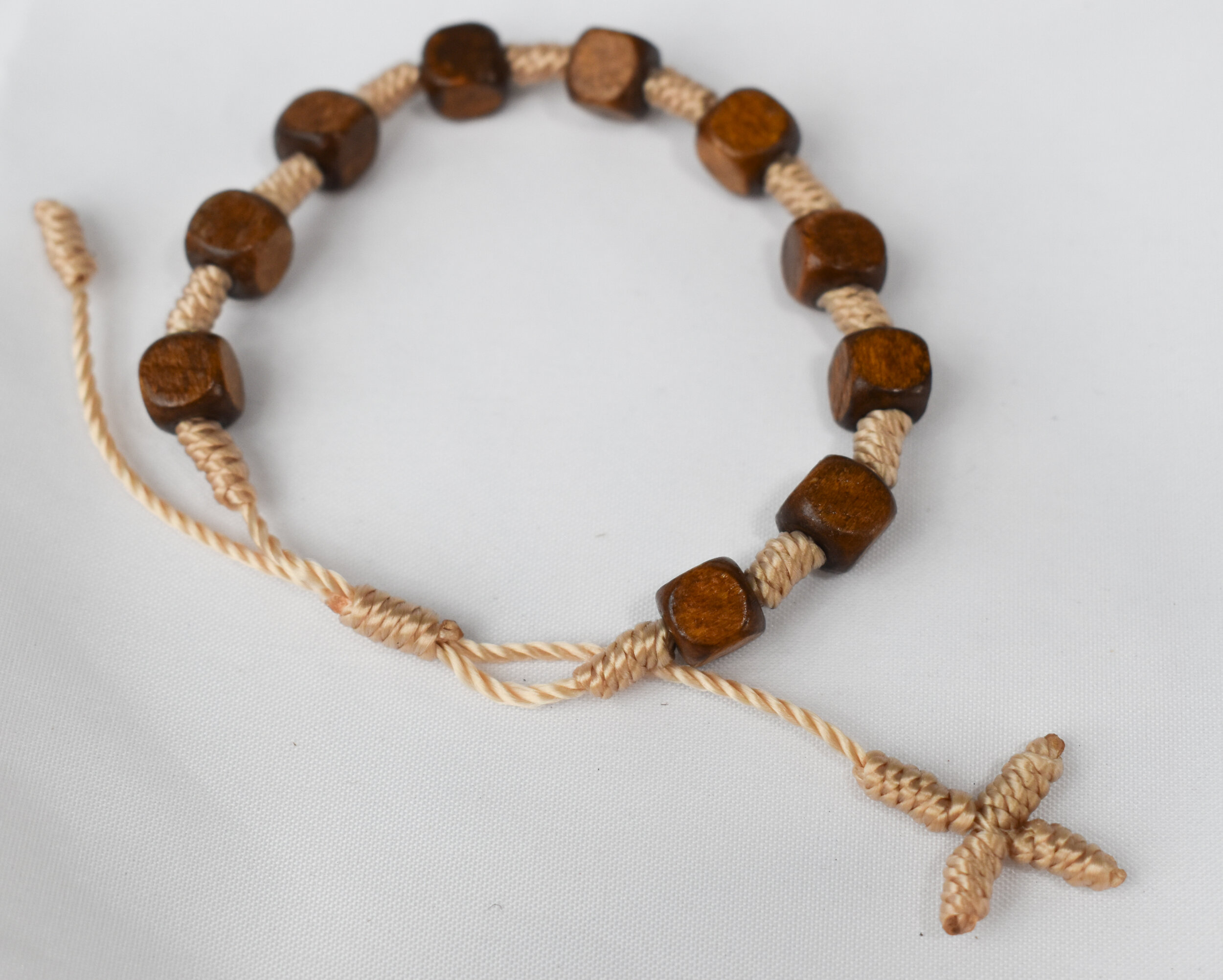 Rosary Bracelet: Olive Wood Large - The Square Gift Store