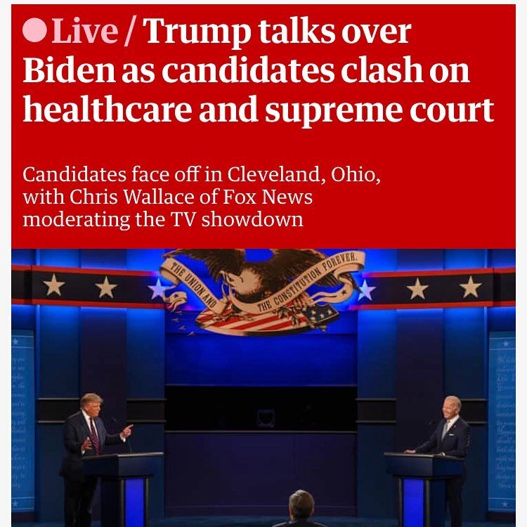 Read the Guardian&rsquo;s blow-by-blow fact checked coverage. It&rsquo;s an eye-opener.
#presidentialdebate #joebidenforpresident2020