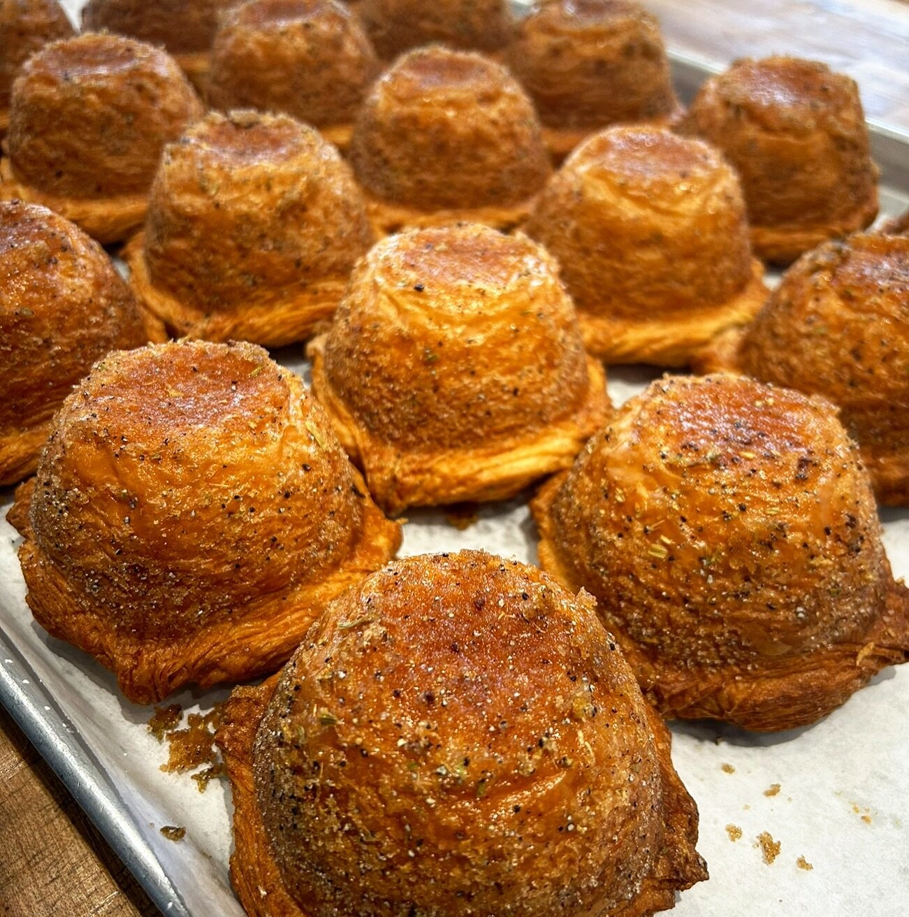 Our cardamom bun will start looking a little different! Same dough and same fresh cardamom sugar you&rsquo;ve all come to love, but a much more consistent shape and flavor. Cardamom sugar is laminated inside of the dough (much like a kouign amann), t