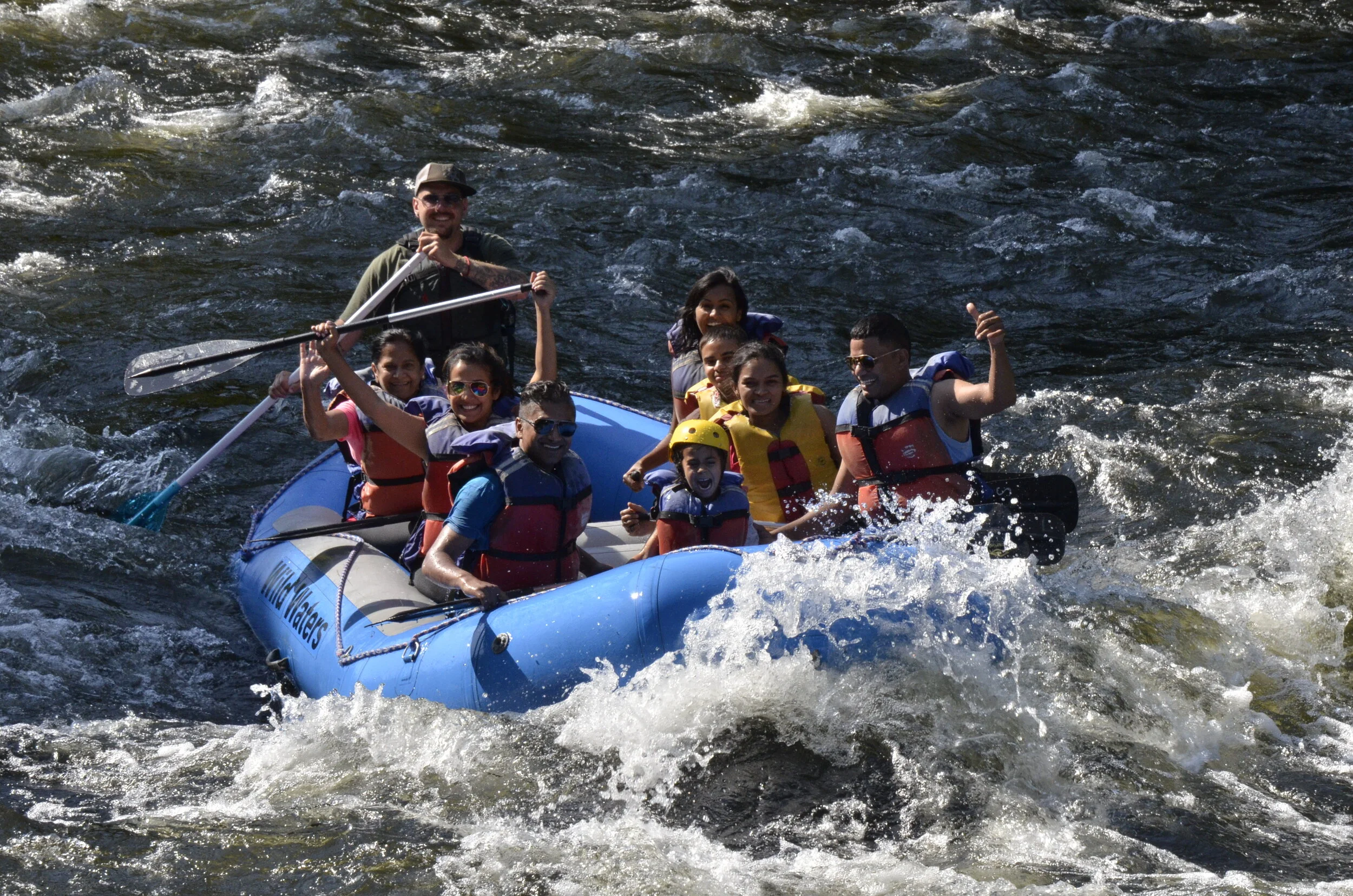 White water rafting with my family