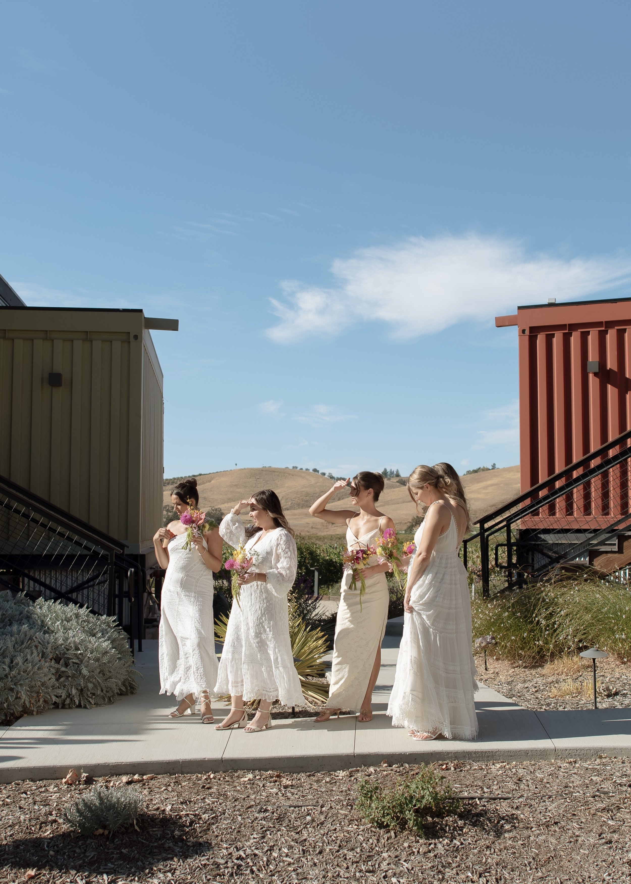 wedding bridesmaids photo in Santa Barbara California
