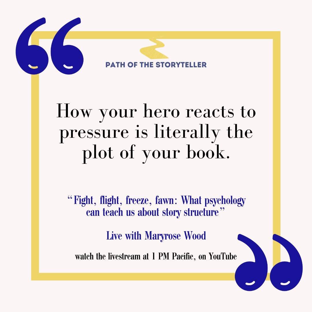 There&rsquo;s a key question that can make or break your storytelling, and it&rsquo;s this:⁠
⁠
How does your main character react to pressure?⁠
⁠
&bull; Do they put up a fight?⁠
⁠
&bull; Do they run away from conflict?⁠
⁠
&bull; Do they freeze up lik