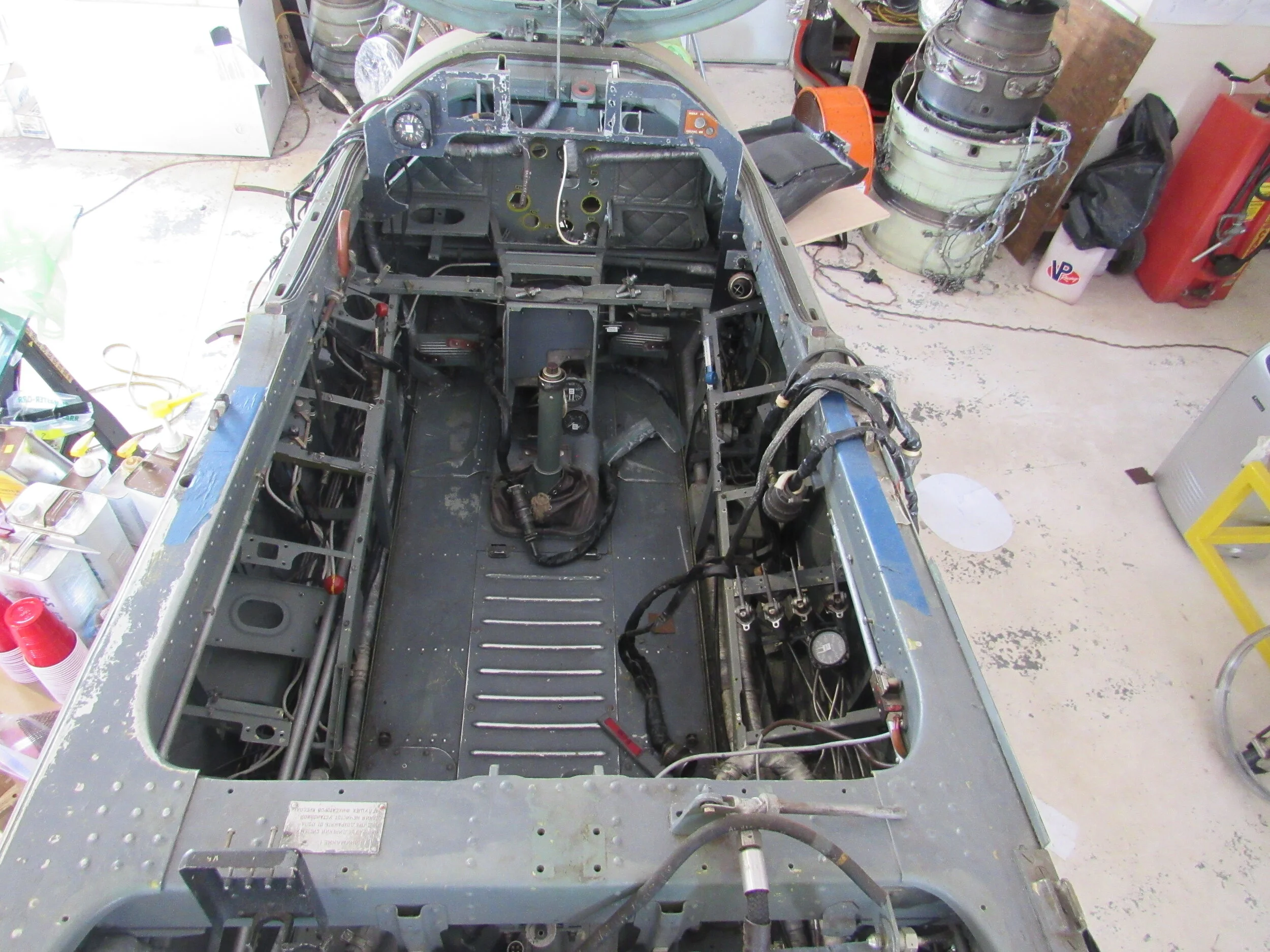 Gutted front cockpit