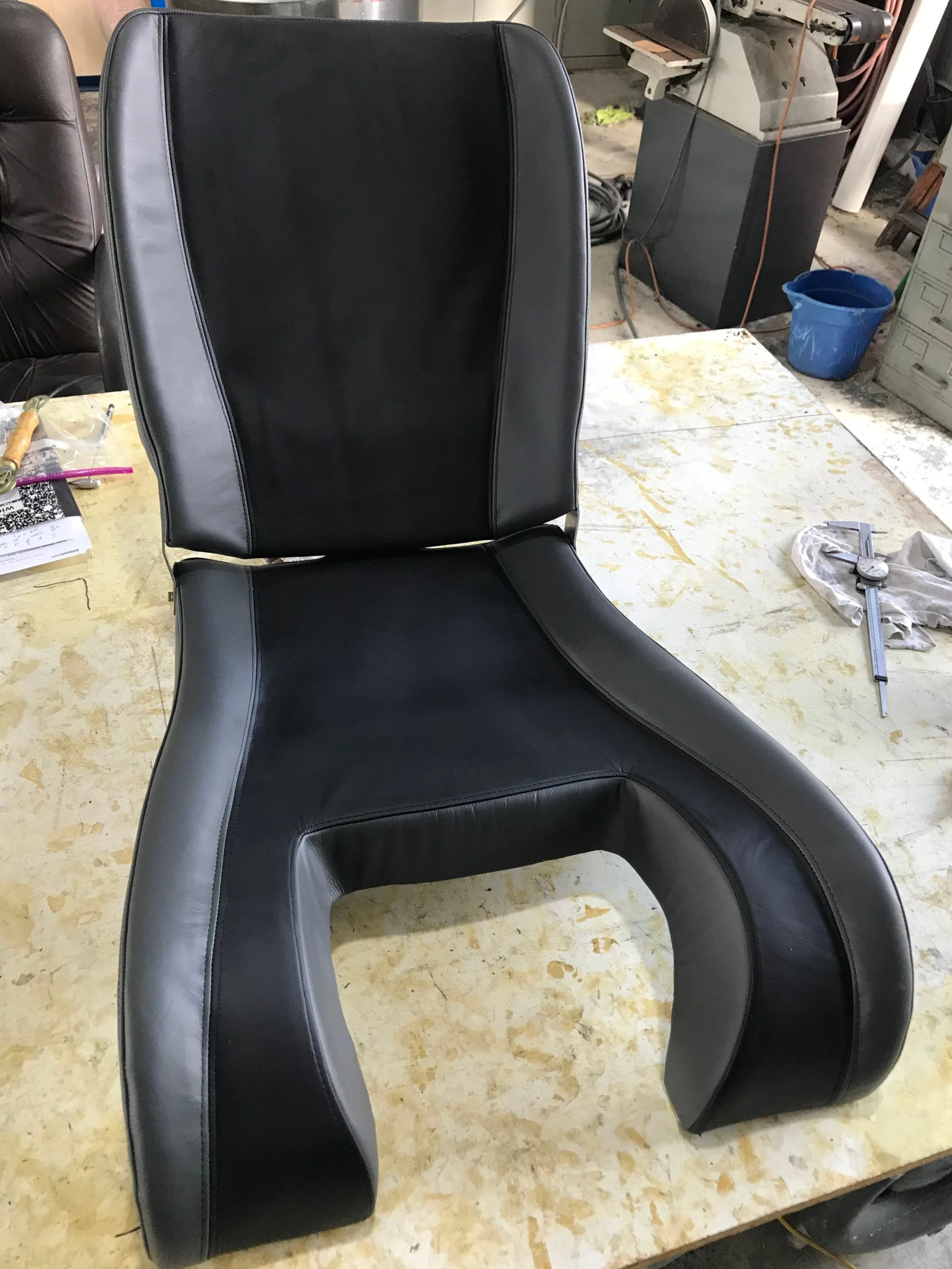 Carbon fiber seats with two tone leather