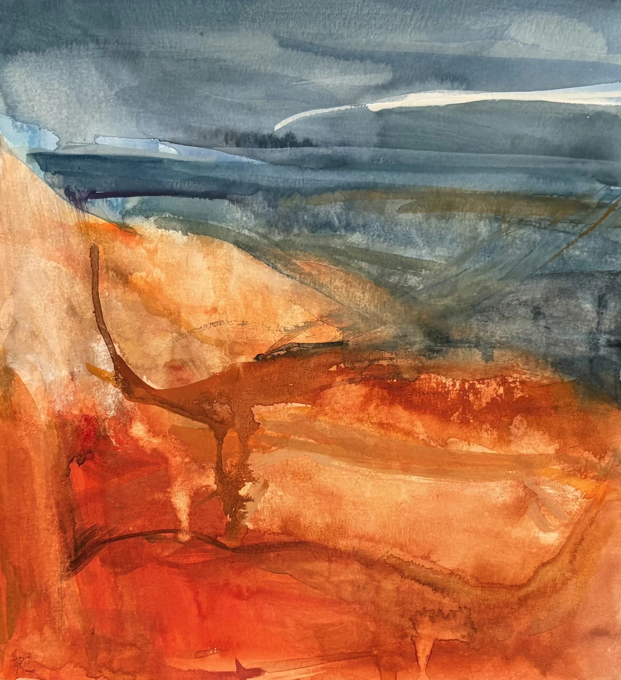 Heat wave., Worthing beach, Watercolour £350