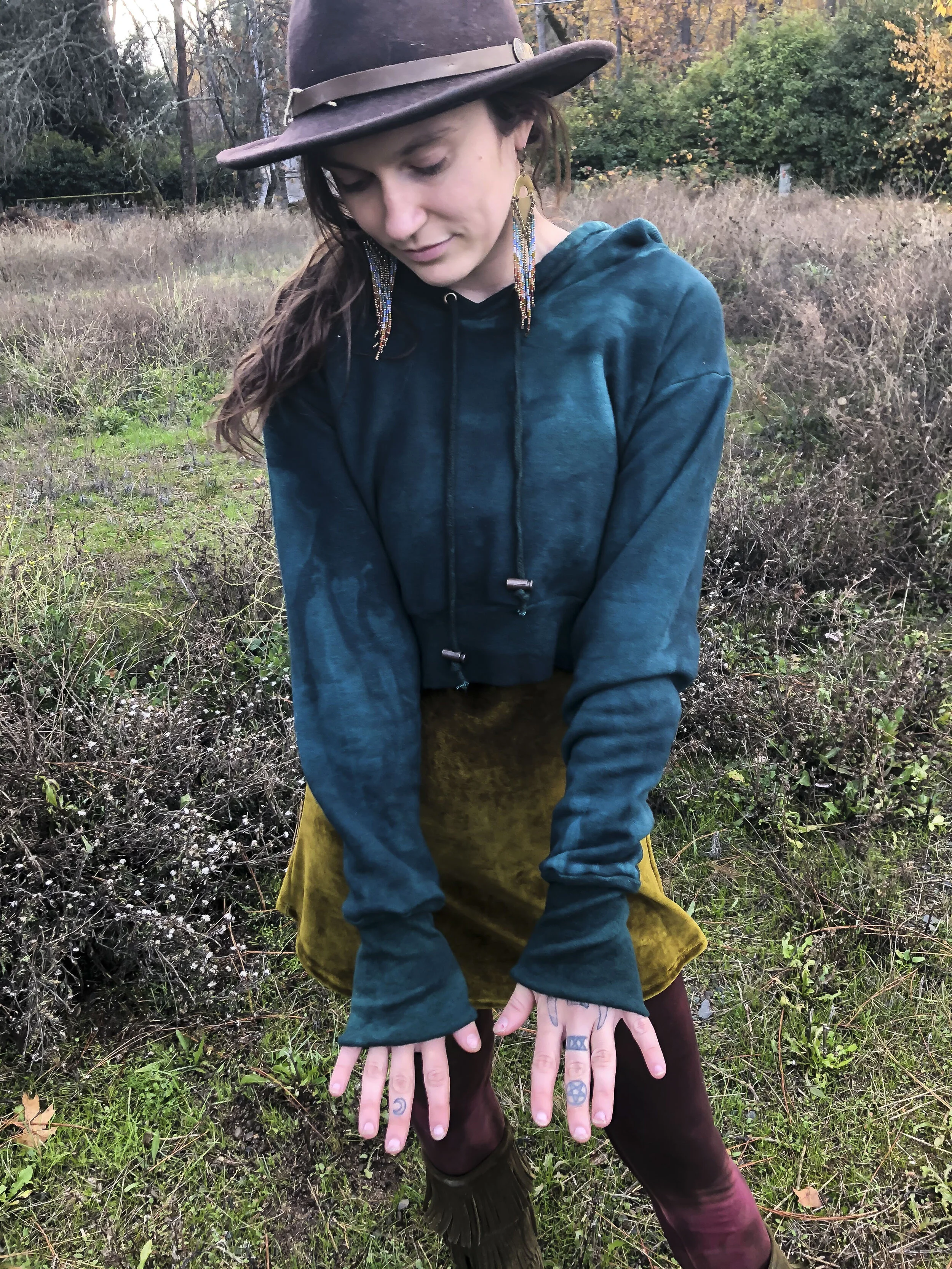 MTO- SYCAMORE Cropped Hoody in Hemp Fleece
