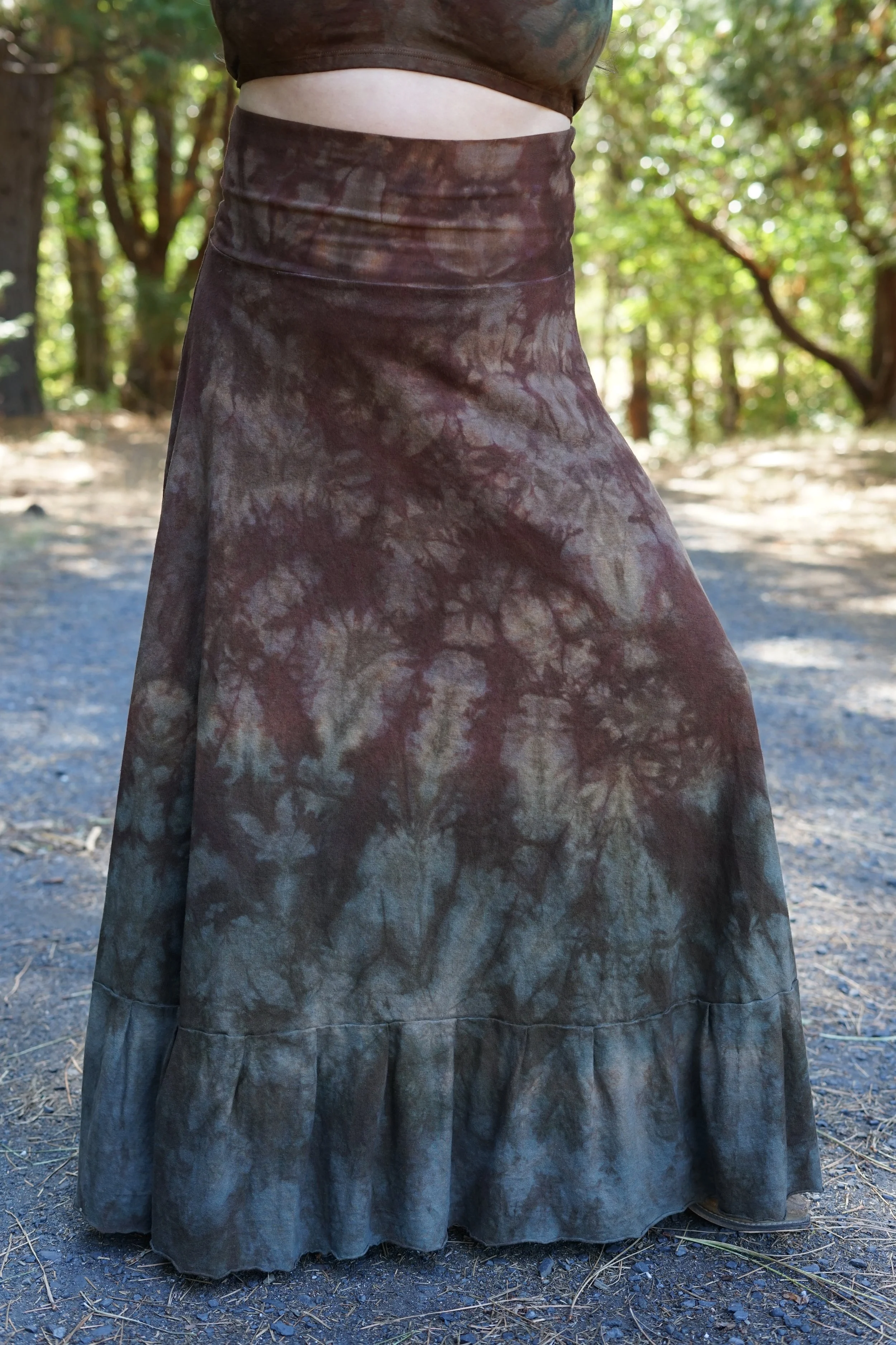 RTS- Tansy Ruffle Petticoat in 'Walnut into Lagoon'