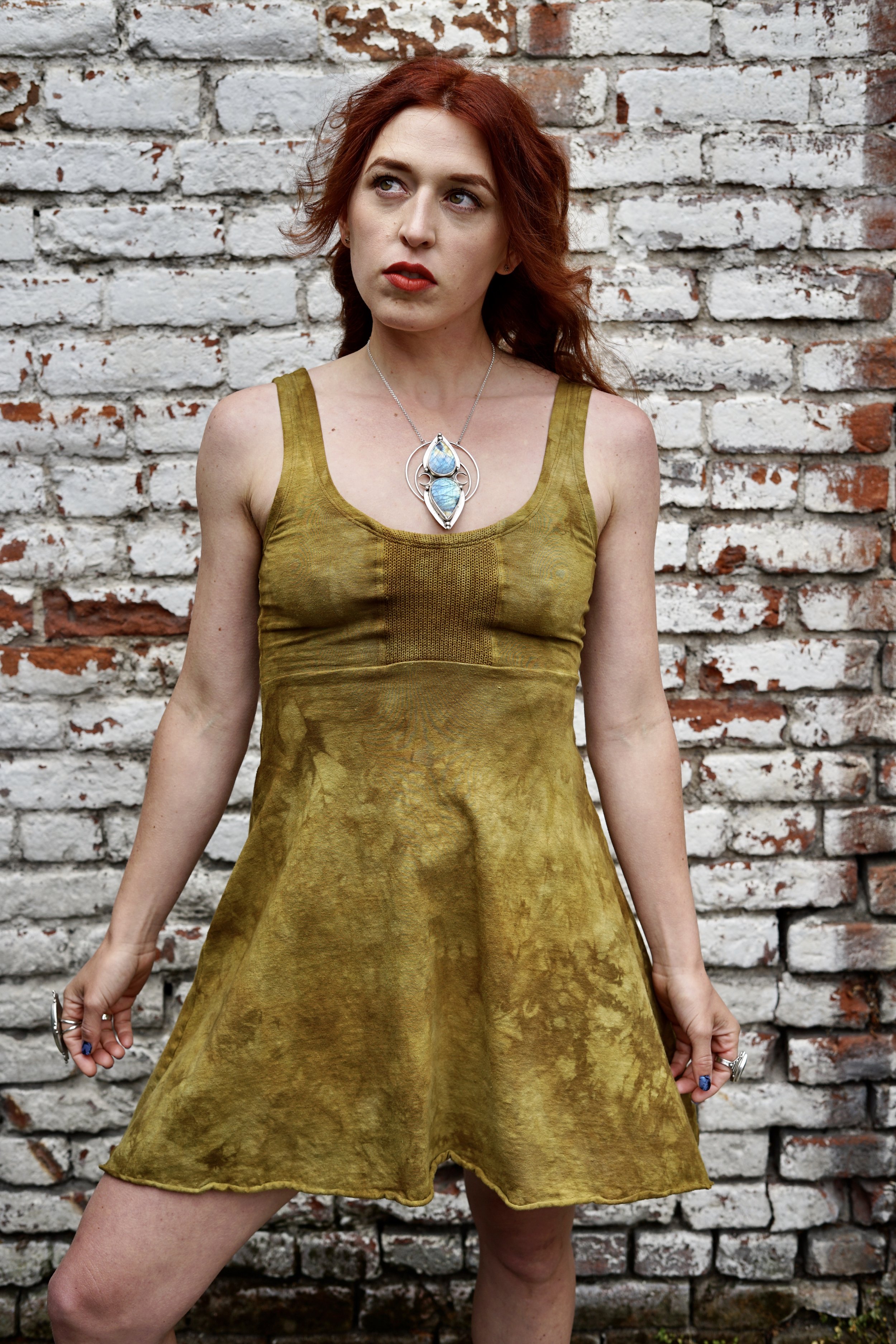 MTO Scrappy center Skater Tank Dress IN HEMP BLENDS