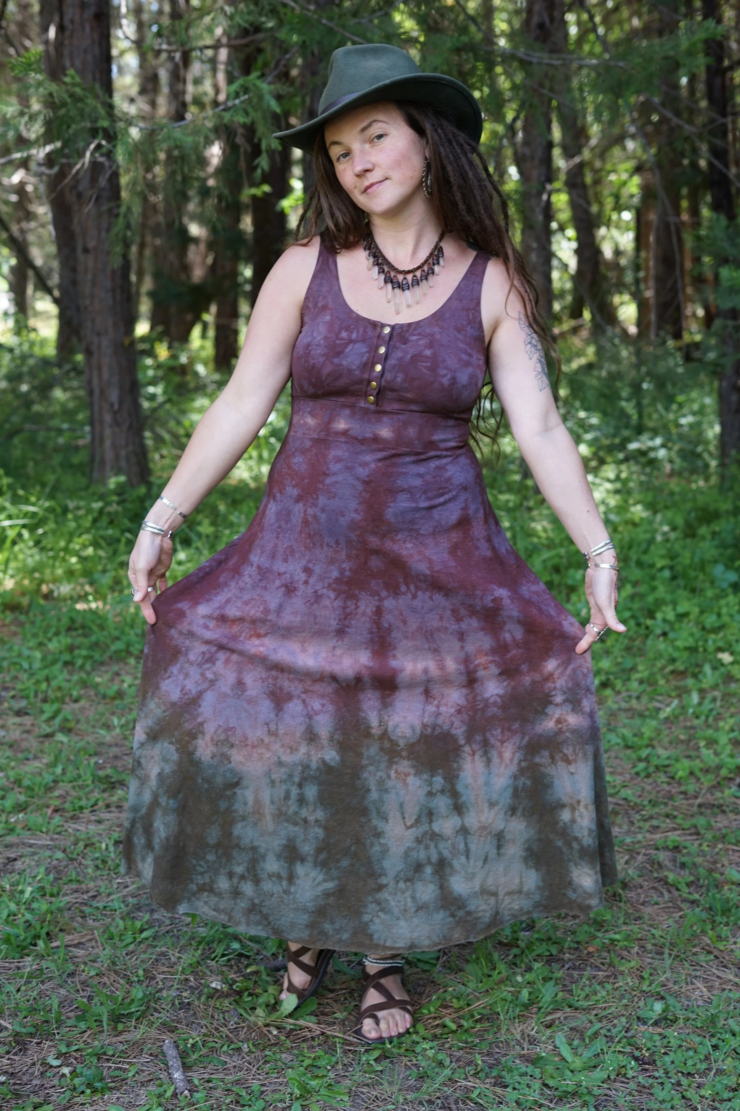 RTS- Yarrow Snap Maxi Dress in 'Wisteria'