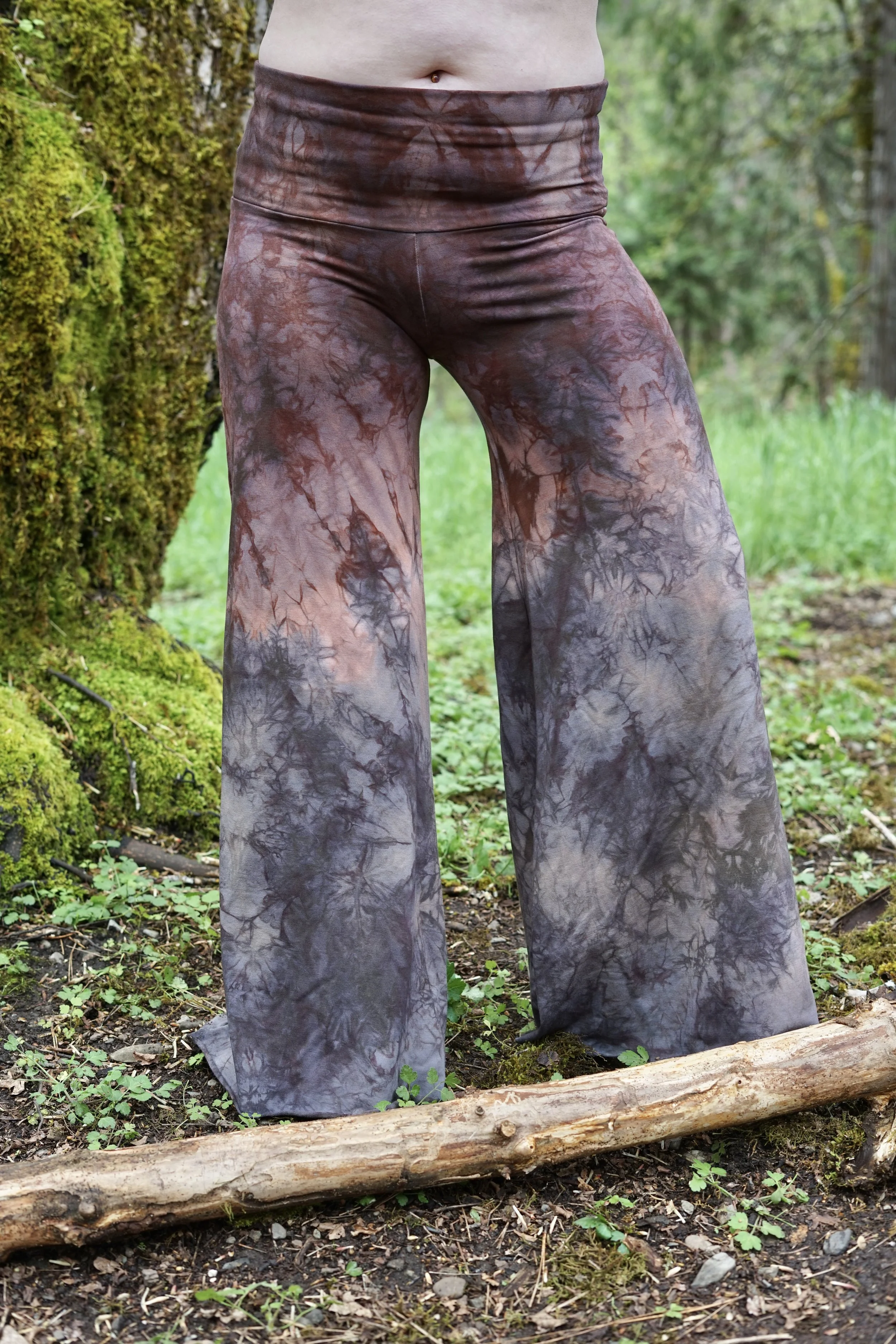 RTS- Rose Petal Wide Legs in 'Dusty Lavender into Steel'