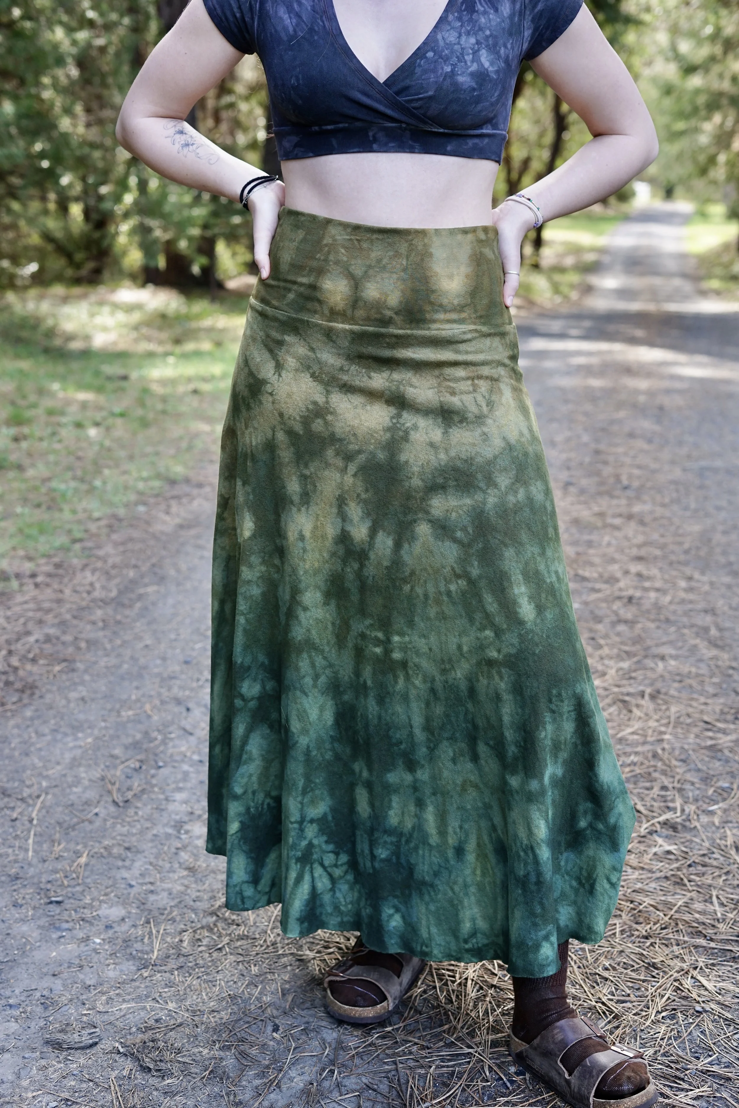 MTO- High Waist Dune Maxi Skirt with slits